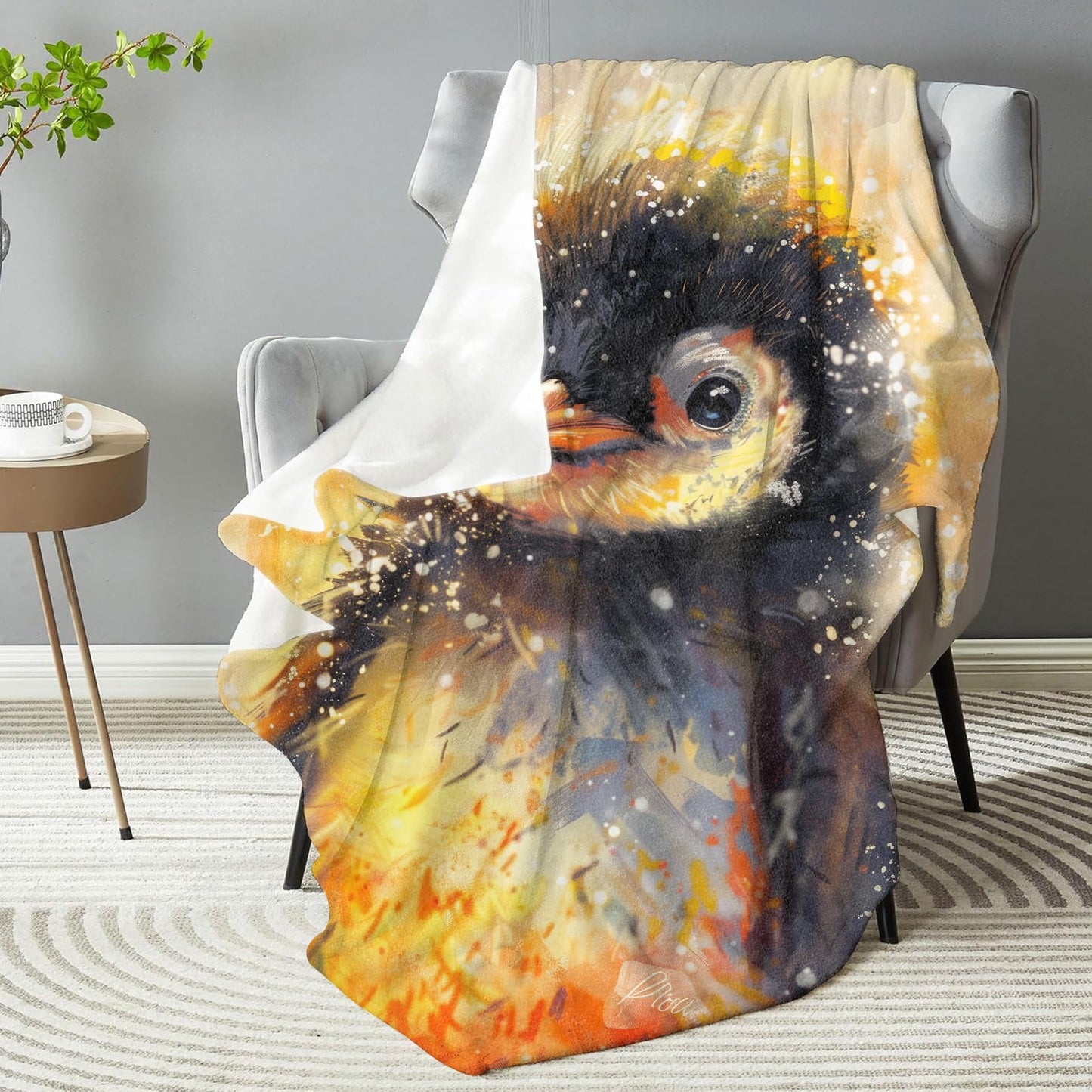 dhakalrlde for Penguin Blanket - Ultra Soft Plush Flannel Throw Blanket, Lightweight, Fuzzy for Couch, Bedroom, Travel Cozy & Comfy for All Seasons 50in×60in