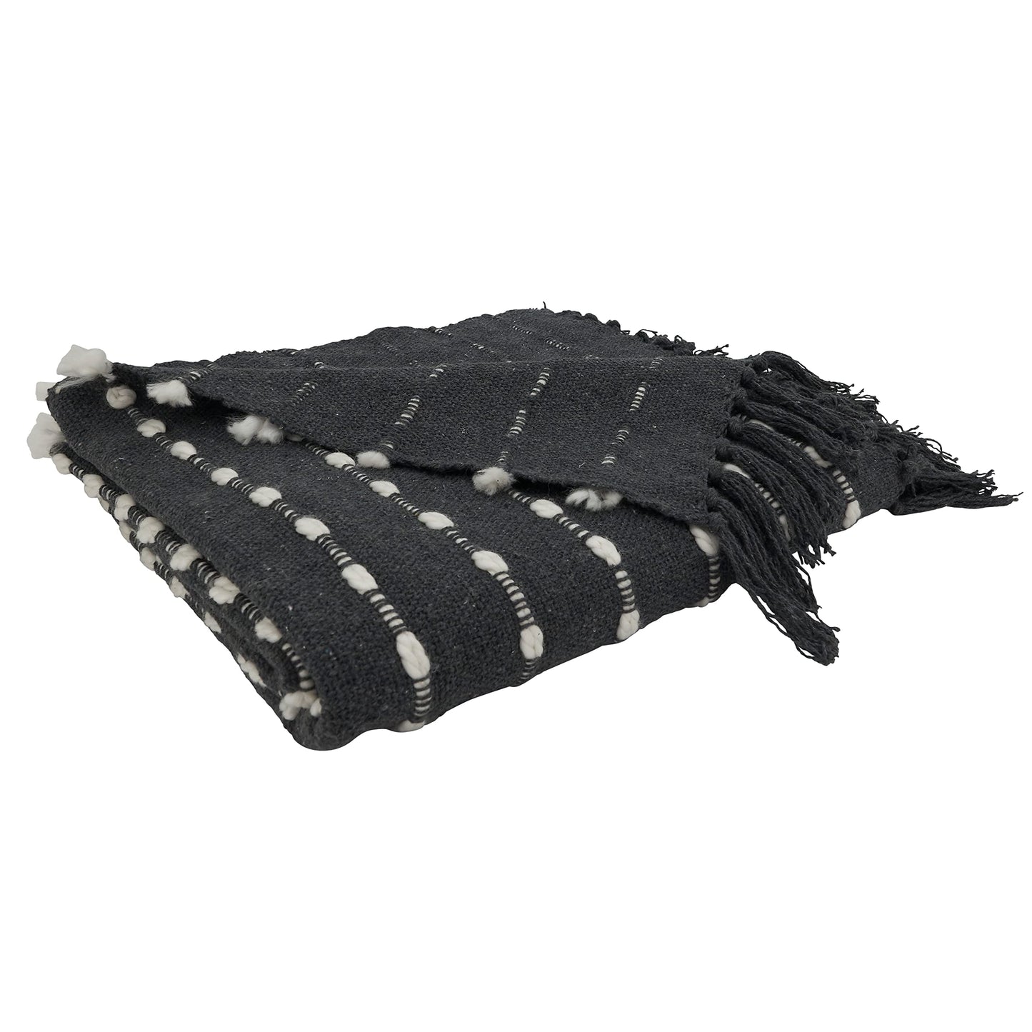 SARO LIFESTYLE Striped Design Throw Blanket
