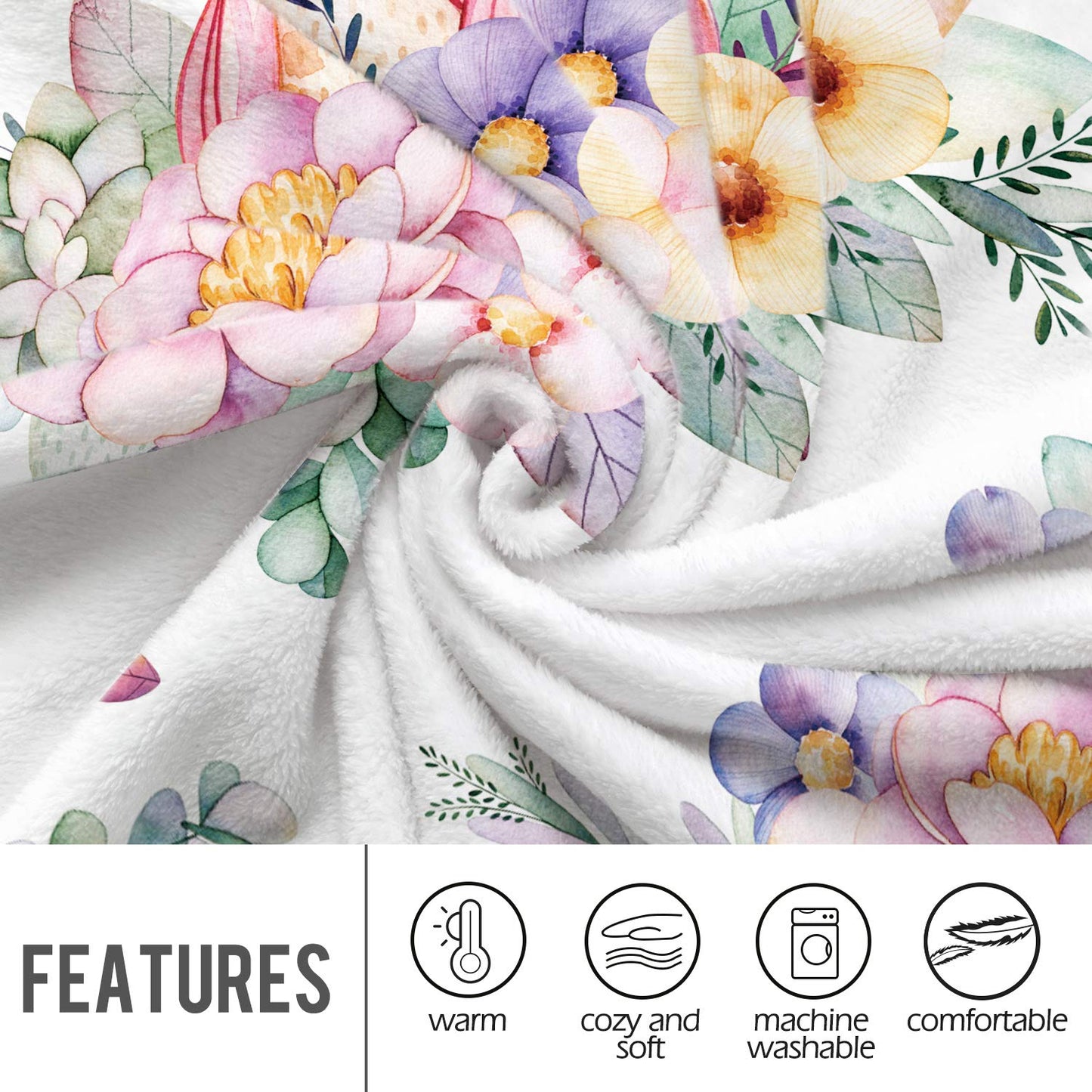 Levens Music Guitar Blanket Gifts for Men Women Girls Boys, 60"x50" Guitar Throw Blanket Rock Instrument Decor for Couch Home Bedroom, Soft Cozy Lightweight Christmas Birthday Gifts for Music Lovers