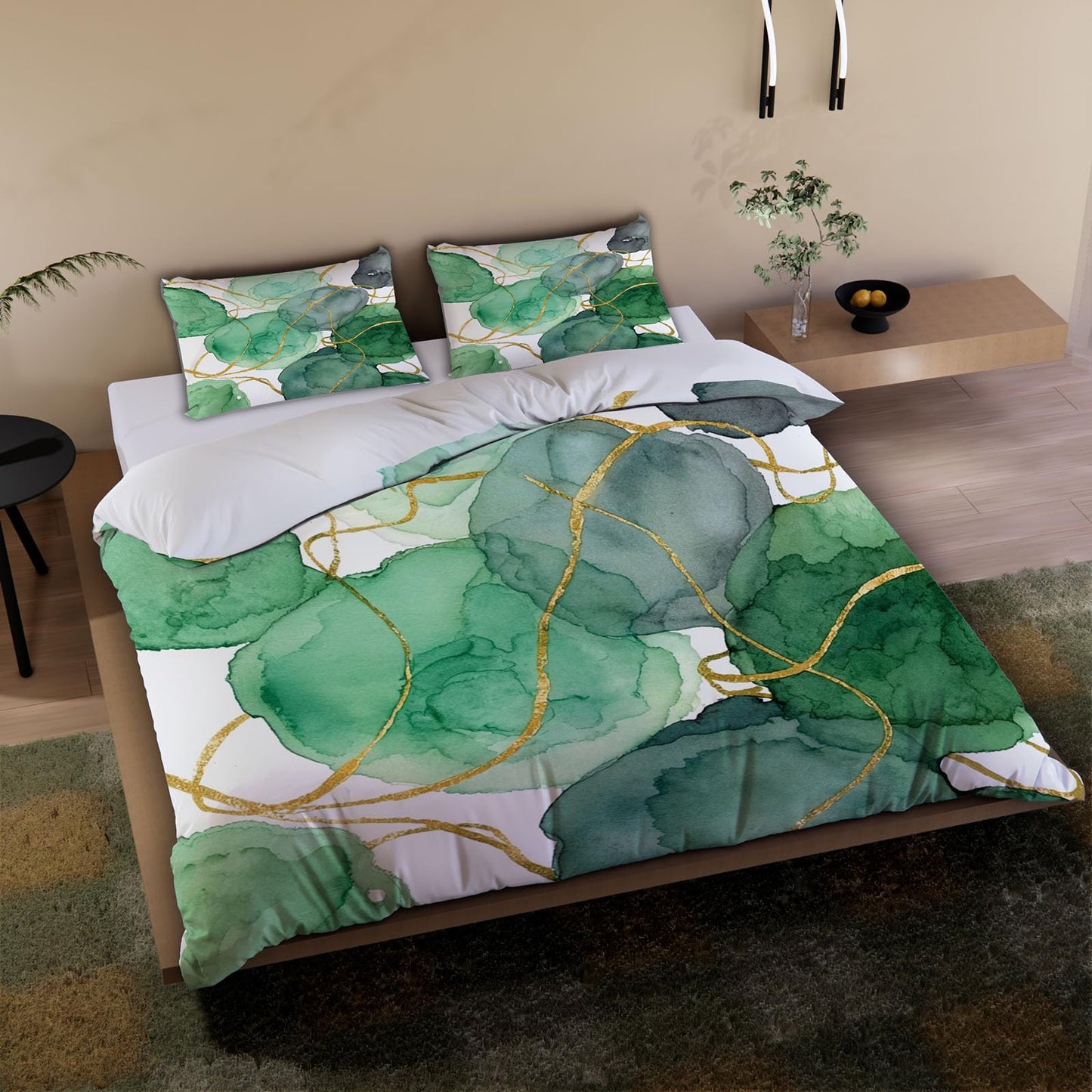 3D Duvet Cover California King Size 104x98in Washed Ultra Soft Microfiber Abstract Aesthetic Bedding Set Zipper Closure Comforter Cover 3 Pieces with 2 Pillowcases(WJT 36-13)
