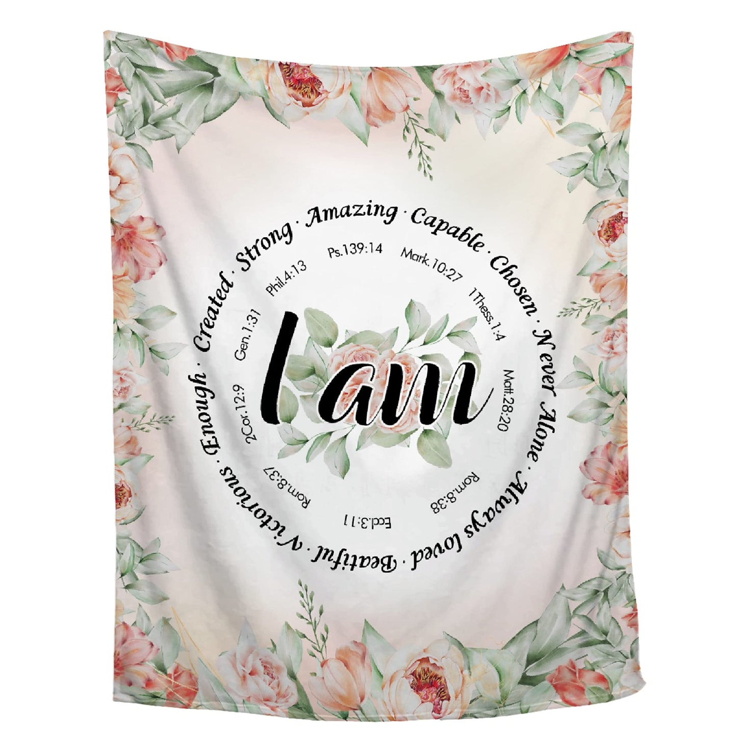AMITAYUS Christian Gifts - Sympathy Prayer Blanket Bible Verse Healing Scripture Fleece Throw Religious Inspirational Gifts for Women Friends - Cancer Patients Must Have - 40''x50''