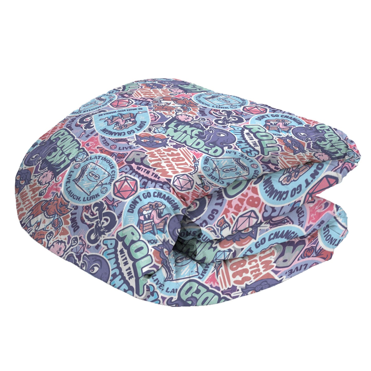 Northwest Dungeons & Dragons Monsters Stick Together 4 Piece Twin Bed in a Bag Set, Bedding Set with Comforter and Sheets, Soft and Cozy for All Seasons