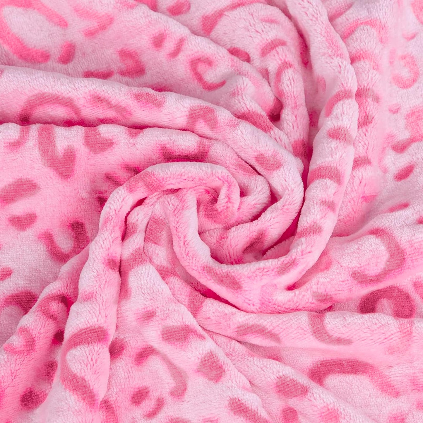 MACEVIA Sharpa Fleece Throw Blanket for Couch Fuzzy 3D Cheetah Blanket Thick Warm Reversible Cozy Comfy Super Soft Leopard Blanket for Bed Sofa 490GSM - Pink Leopard,50x60In