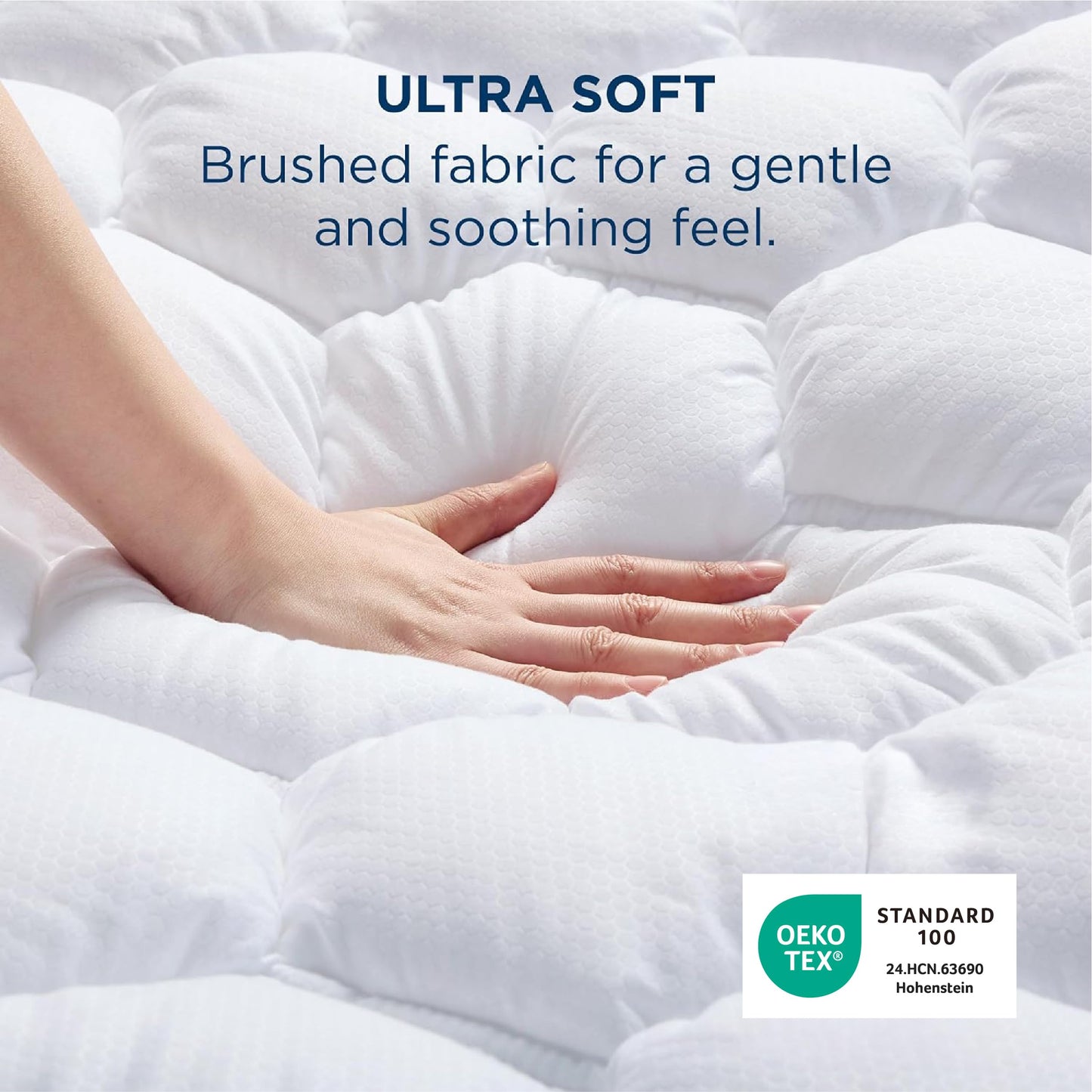 Bedsure Twin XL Mattress Pad - Soft Mattress Topper for College Dorm Room Essentials, Extra Long Twin Quilted Fitted Bed Cover Protector with 8-21 Inches Deep Pocket, Washable, White, 39x80 Inches