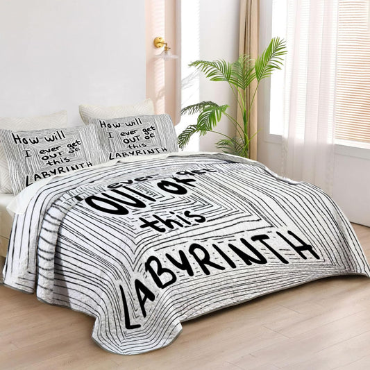 Allenjoy Queen Size Fantasy Film Quilt Bedspreads Film Bed Set Bedding Coverlet Fabric Washable with 2 Pillowcases SC00439-007