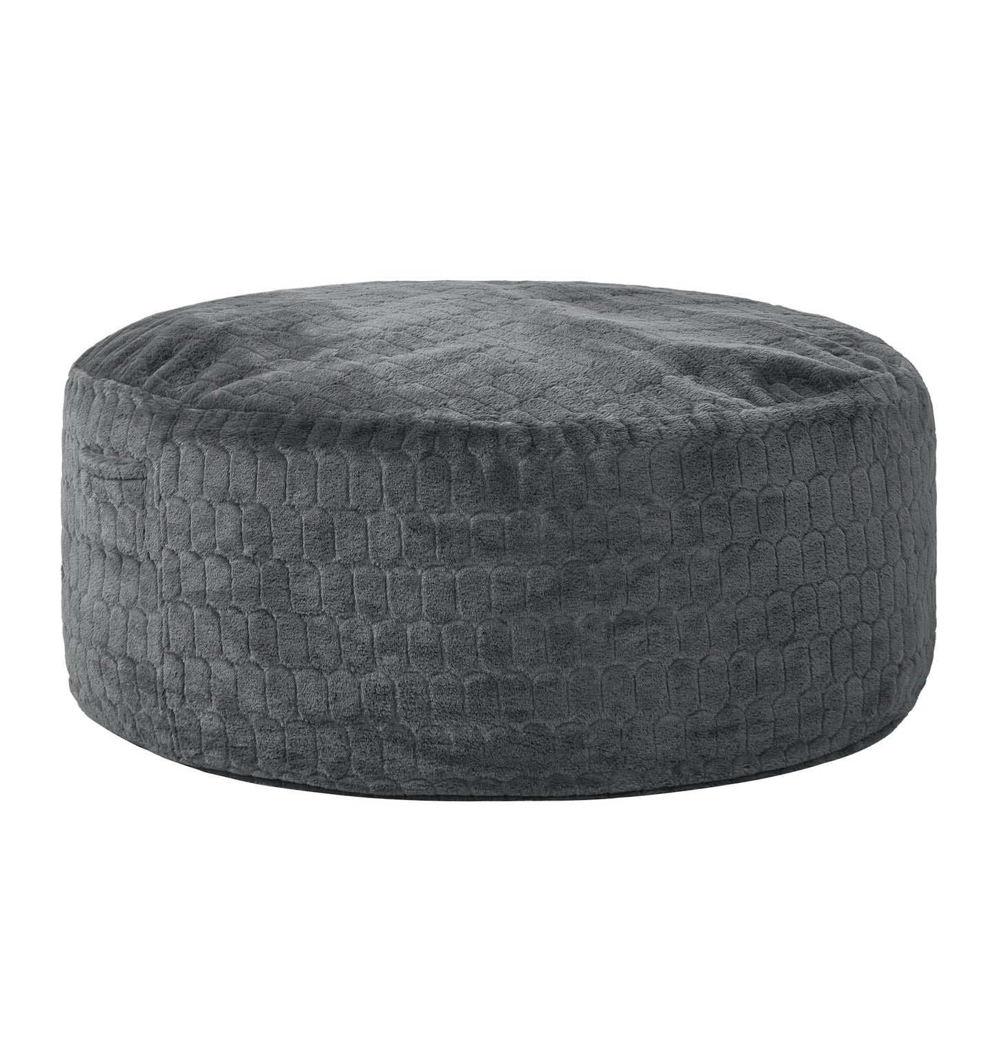 Hobestluk Bean Bag Chairs Adult Bean Bags with Fluffy Cover, Large Beanbag Chair with Filler Giant Bean Bag Chairs for Adults for Living Room, Bedroom (Dark Grey, 5FT - 50” x 50” x 24”)