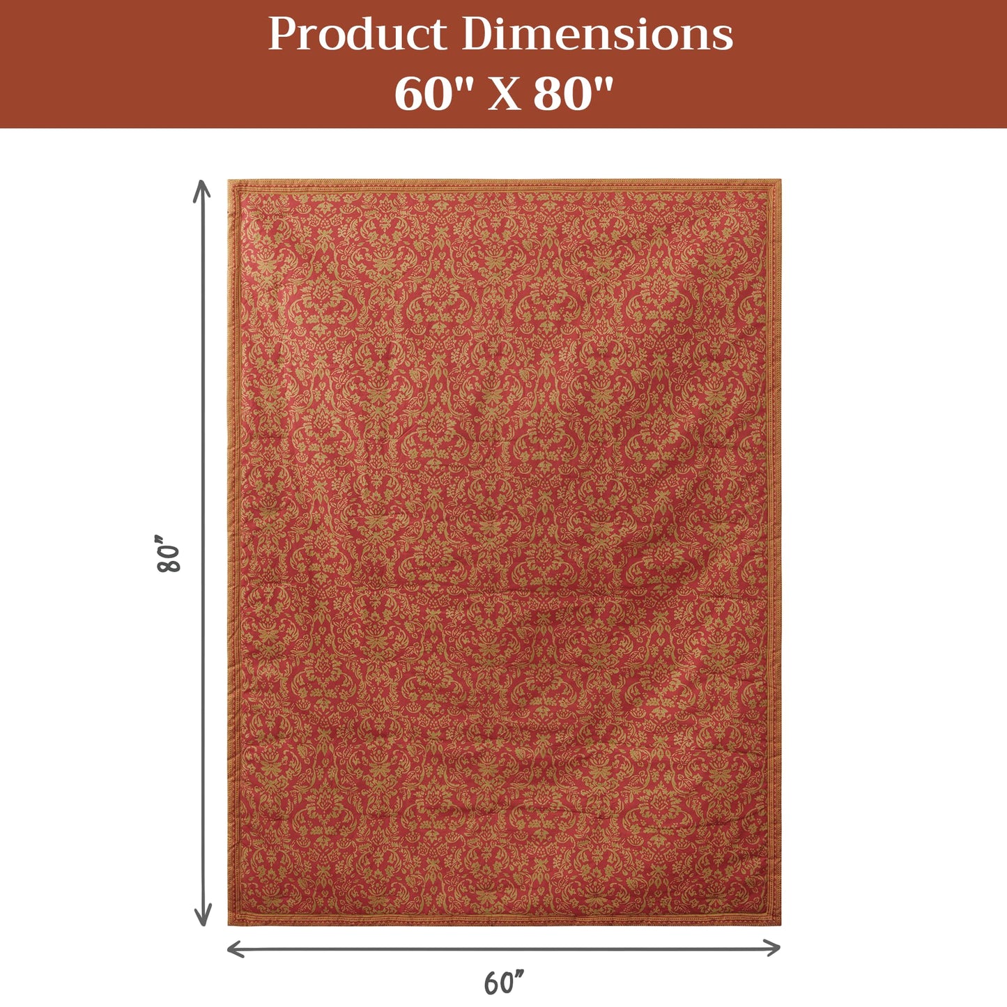Maison d' Hermine Throw Blanket for Couch Lightweight Soft Warm Breathable Cotton Throw Blankets for Bed Girls Boys Women Men Gifts Sofa Travel Living Room Spring Summer (Sofia, 60" X 80")