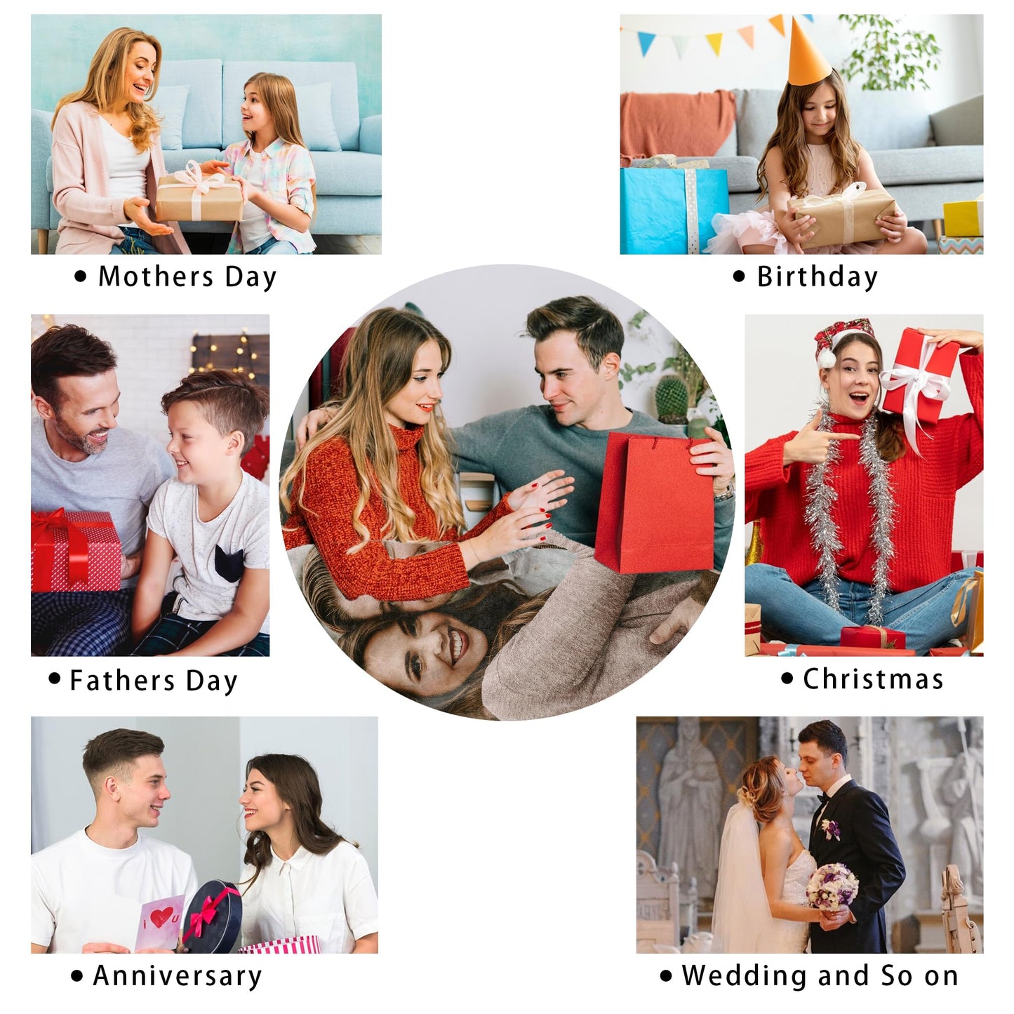 Ship Next Day Custom Blanket with Picture Customized Photo Blankets Customize Customizable Blanket Personalized Valentines Day Funny Gifts for Him Her Couple Girlfriend Boyfriend Mom Dad Wife Husband