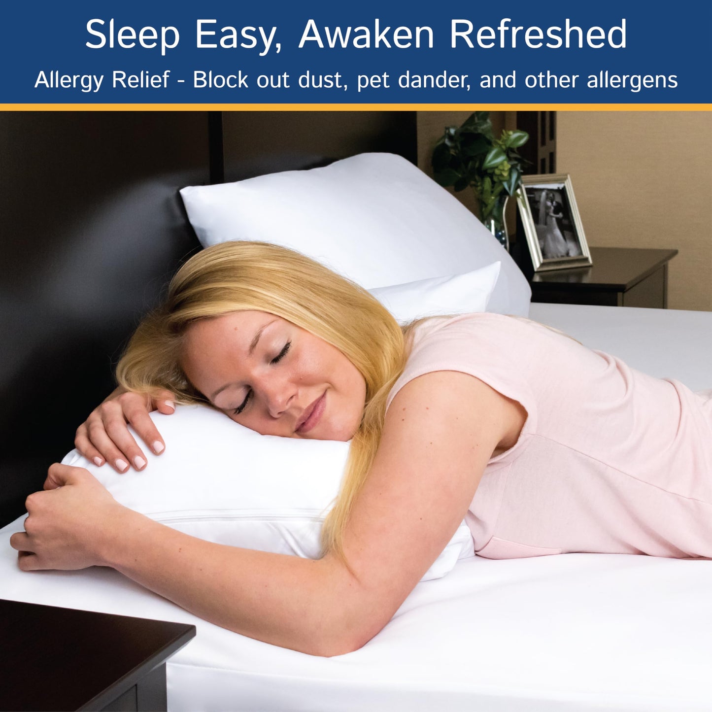 King Size Mattress Protector Waterproof Zippered Cover - Deep Pocket Fits up to 20" Depth - Hypoallergenic Premium Quality Encasement Protects Against Dust