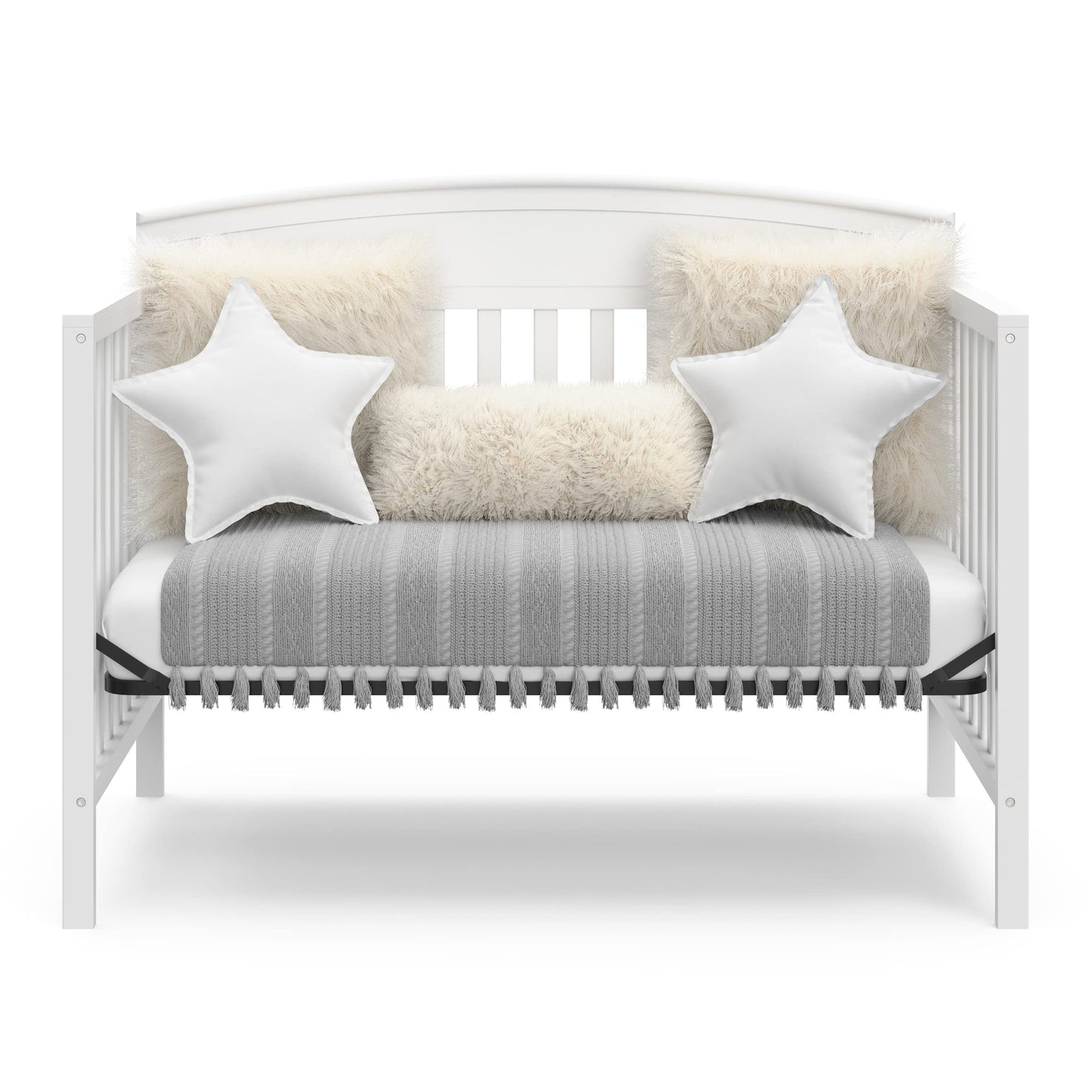 Graco Benton 5-in-1 Convertible Crib – GREENGUARD Gold Certified, Converts from Baby Crib to Toddler Bed, Daybed and Full-Size Bed, Fits Standard Full-Size Crib Mattress (White)