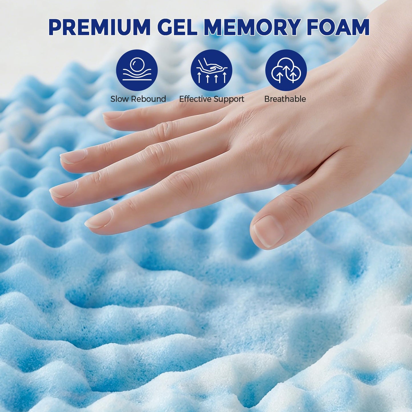 Twin XL Mattress Topper, 4 Inch Dual Layer Memory Foam Topper, Cooling Gel Foam & Plush Pillow Top, Pressure Relief, Enhanced Support, College Dorm Essential
