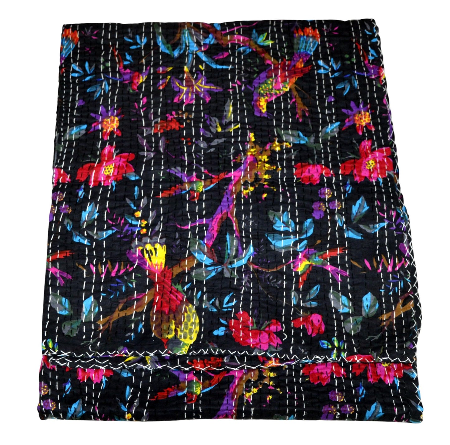 Arprani Boho Quilts Queen Size Cotton Quilt Blanket Throw Bedding Set Indian Blanket Vintage Kantha Quilt Reversible gudari Jaipuri bedsheets