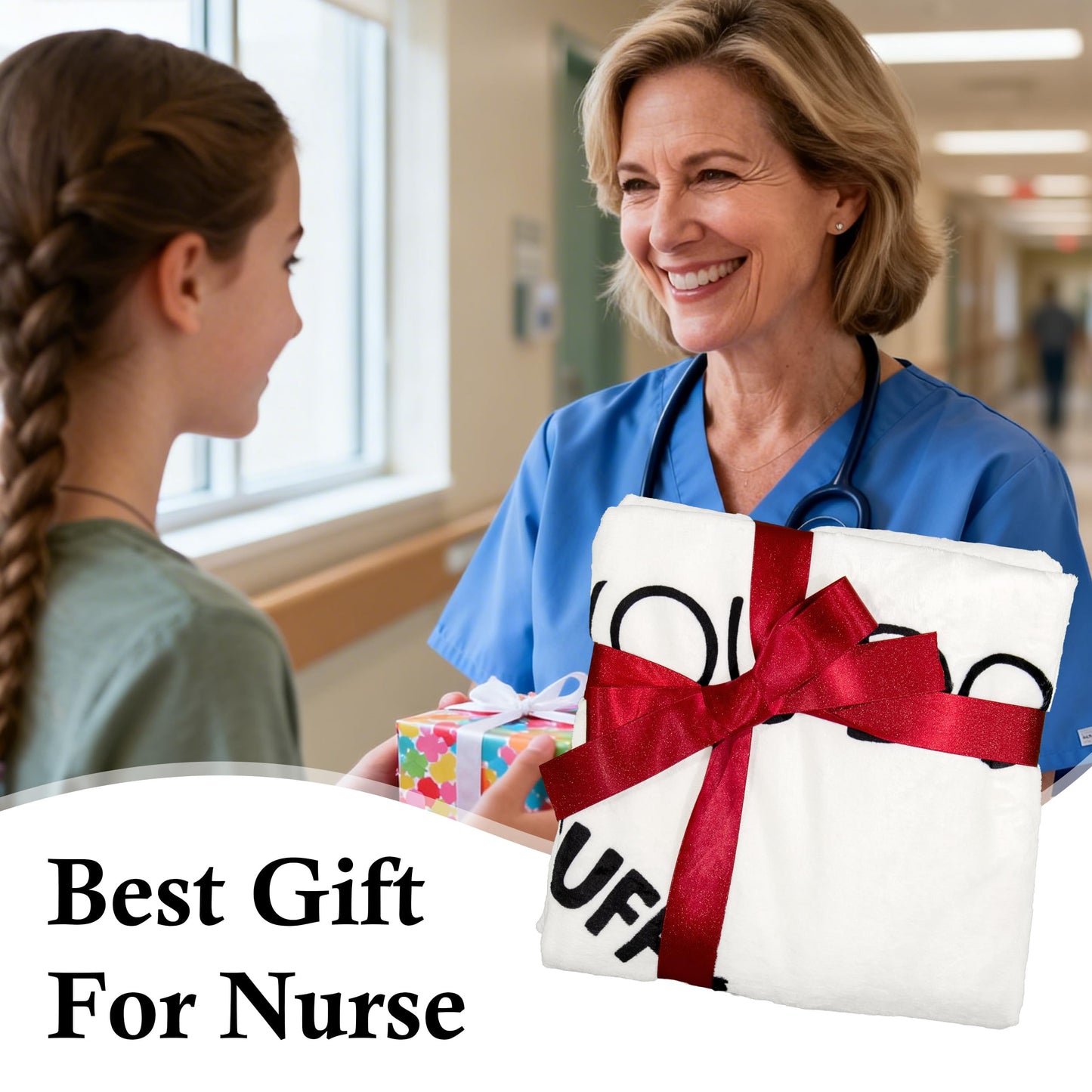 Zlomjro Funny Gifts for Nurses Female, Nurse Blanket, Certified Nurses Day/Week Gifts, RN/LPN/Appreciation Gift for Women, Nursing Graduation Gift, Cozy Warm Throw Blanket 60" X 50"