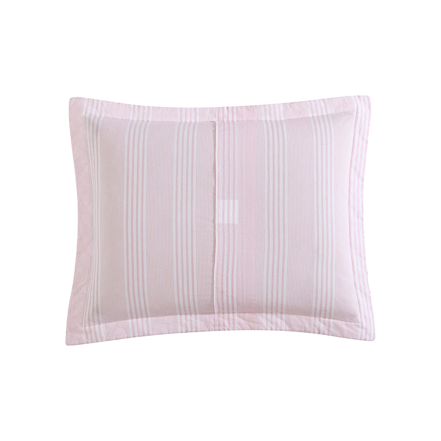 Laura Ashley - Twin Quilt Set, 100% Cotton Cover with Cotton Blend Fill, Prewashed for Softness, Reversible Floral Bedding with Matching Sham (Pink)