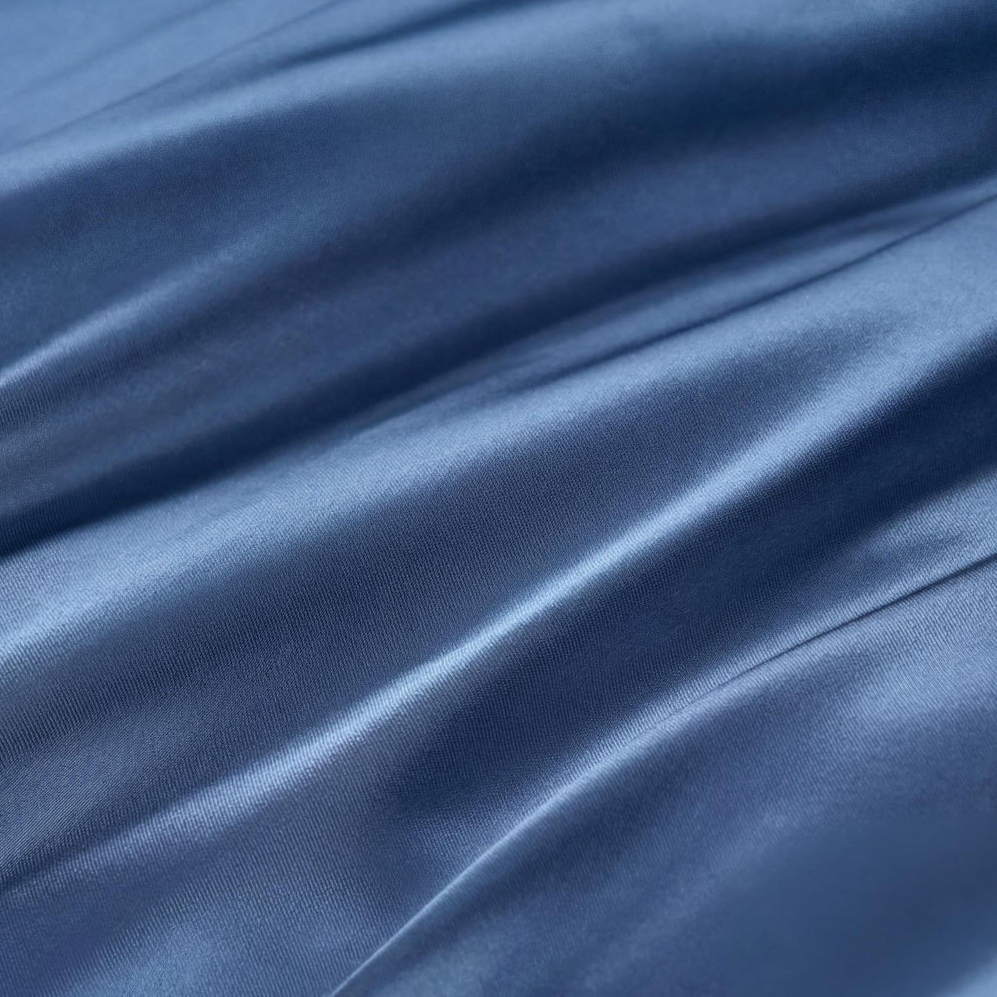 Juicy Couture Full Size Satin Bed Sheet Set, Deep Pocket Silky Satin Full Sheet Set with 1 Fitted Sheet, 1 Flat Sheet and 2 Pillowcases, Wrinkle Resistant and Anti Pilling Bed Sheets - Dark Blue