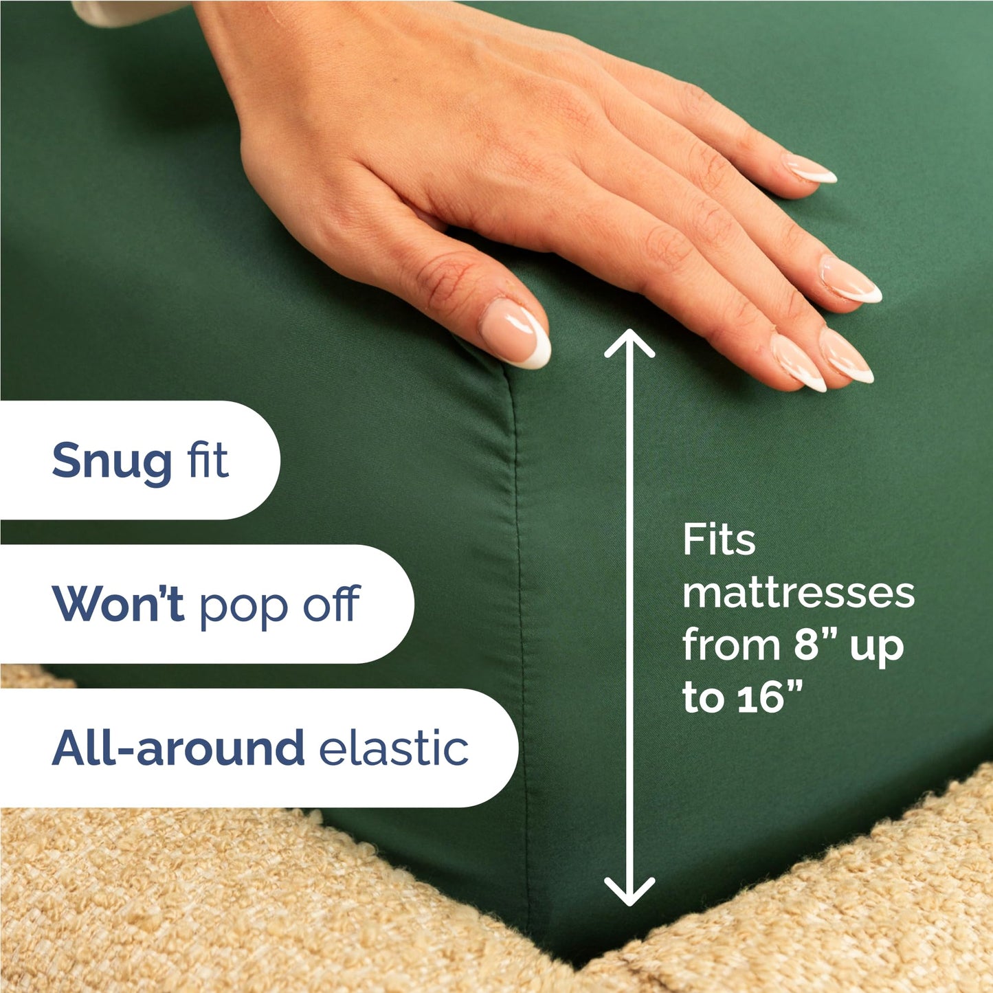 Full Size 4 Piece Sheet Set - Comfy Breathable & Cooling Sheets - Hotel Luxury Bed Sheets for Women & Men - Deep Pockets, Easy-Fit, Soft & Wrinkle Free Sheets - Emerald Green Oeko-Tex Bed Sheet Set