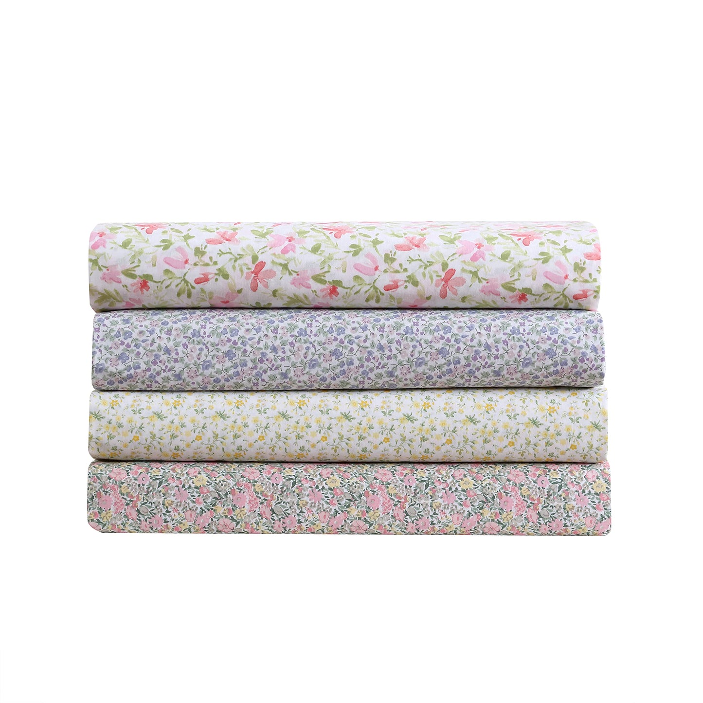 Laura Ashley – Twin Size Sheet Set, Crisp & Lightweight Cotton Percale Bedding with Fitted Sheet and Pillowcase, Floral Room Decor, Deep Pocket, College Dorm Room Essentials (Loveston Pink)