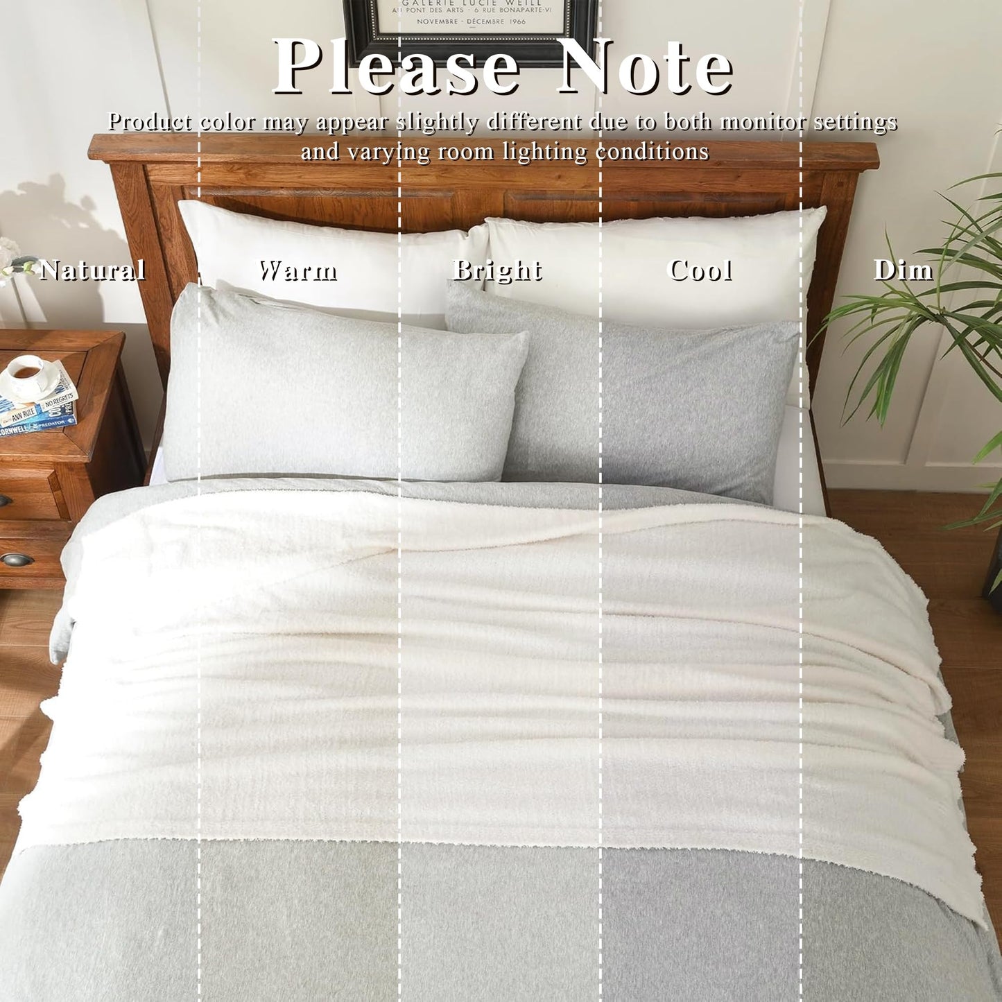 Knit Throw Blanket Super Soft Warm Blanket for Couch Lightweight Fluffy Blanket for Bed Sofa 50x60 Inches Cream