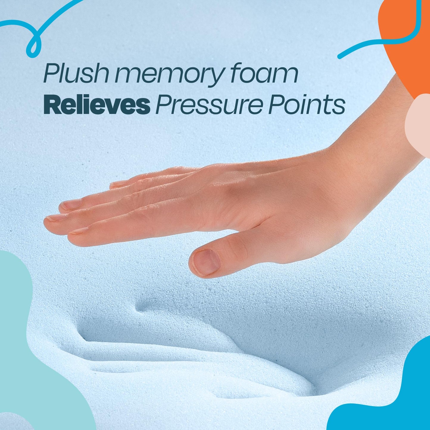 Linenspa Memory Foam Mattress Topper, Queen Size - 2 Inch Gel Infused Memory Foam - Plush Feel - Cooling and Pressure Relieving - CertiPUR Certified