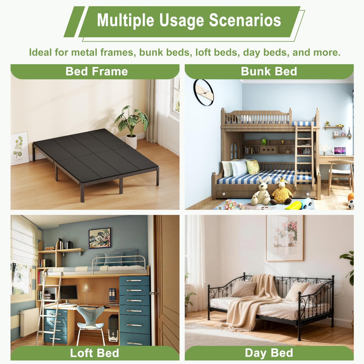 Yicensen Bunkie Board King, High Density King Size Bunkie Board, Bed Support, Moisture-Resistant, Anti-Slip, Breathable