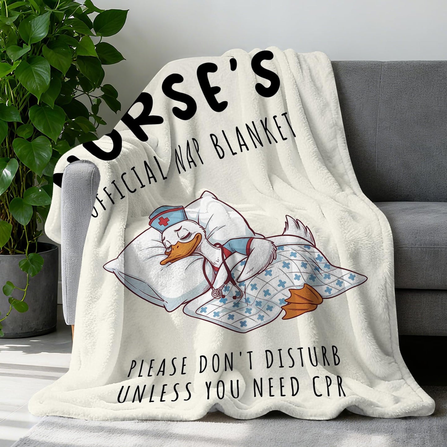 Nurse Gifts for Women, Soft Flannel Blanket, Nursing School Graduate Appreciation Gifts for Nurse Practitioner, Funny Nursing Student Gift Throw Blanket, 60" x 50"