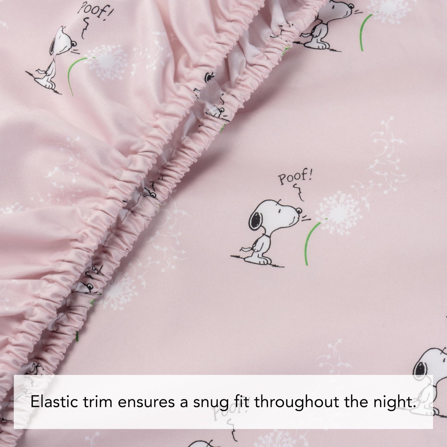 Berkshire Blanket Peanuts® Kids Sheet Set, Full Size - 4 Pieces, Peanuts® Snoopy Make A Wish Sheet Scale Spring Pink, Cute Character Snoopy Printed Soft Microfiber Bed Sheets