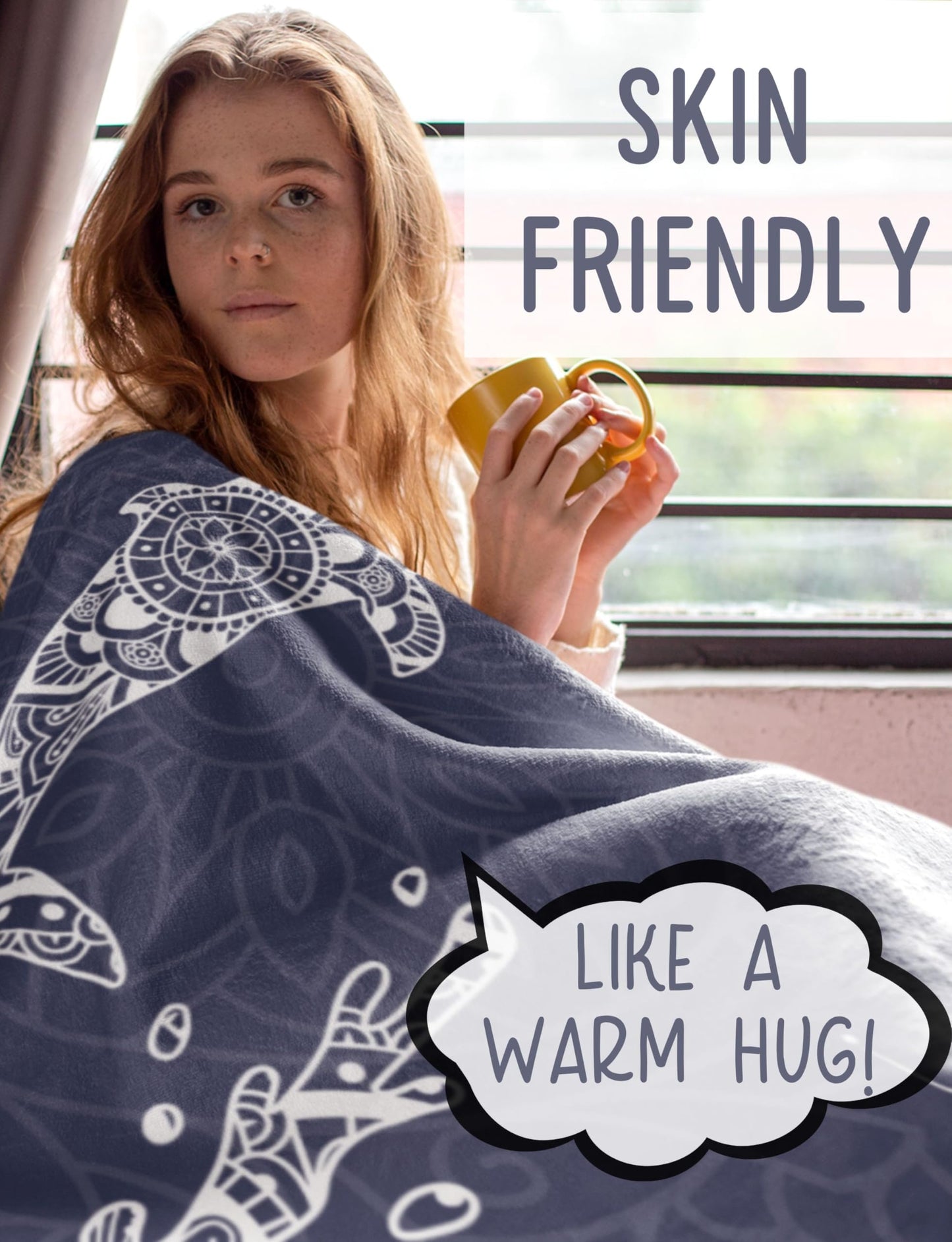 InnoBeta Dolphin Gift, Flannel Plush Throw Blanket, 60 x 80 inches