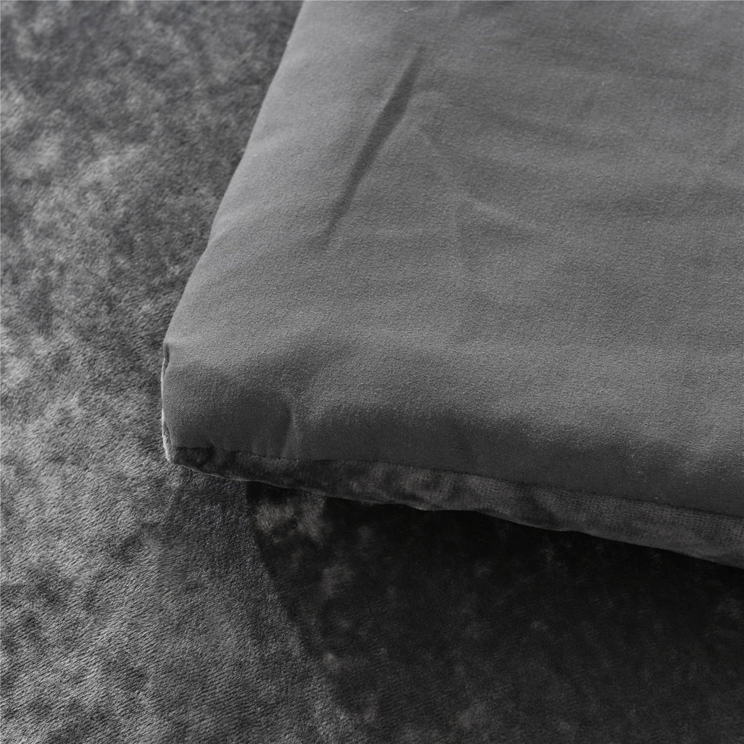 Sunshine Nicole Distressed Velvet Comforter Set, Distressed Velvet Face and Brushed Solid Microfiber Reverse, with Light Weight Soft Poly Fill, 5 Pieces Grey, King