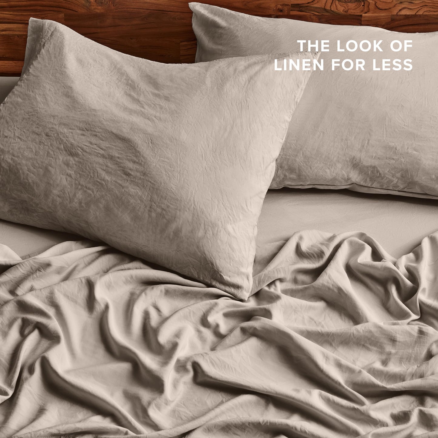 Bare Home Queen Sheet Set - Luxury 1800 Ultra-Soft Stonewashed Microfiber - Brushed - Deep Pockets - Easy Fit - Breathable Bedding - Sheet Sets & Pillowcases (Queen, Pebble Beach)