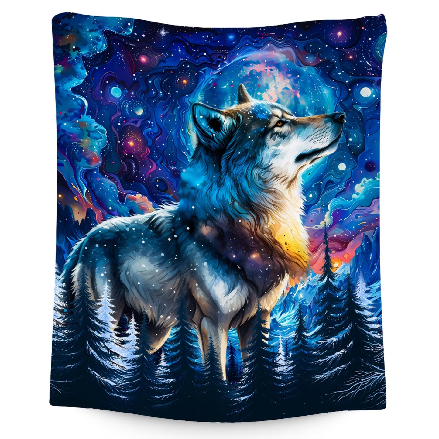 Boys Blanket Wolf Blankets Gifts for Kids - Flannel Soft Cool Throws for Office, Sofa - 30"x40"