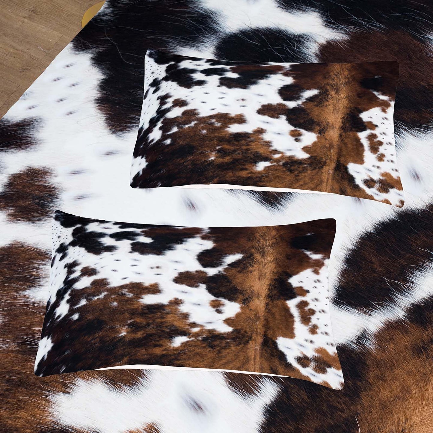 Tailor Shop Cow Print Bedding Set - Twin Size Cartoon Milk Cow Comforter Set for Kids Teens Boys Girls, Includes 1 Comforter and 1 Pillowcase