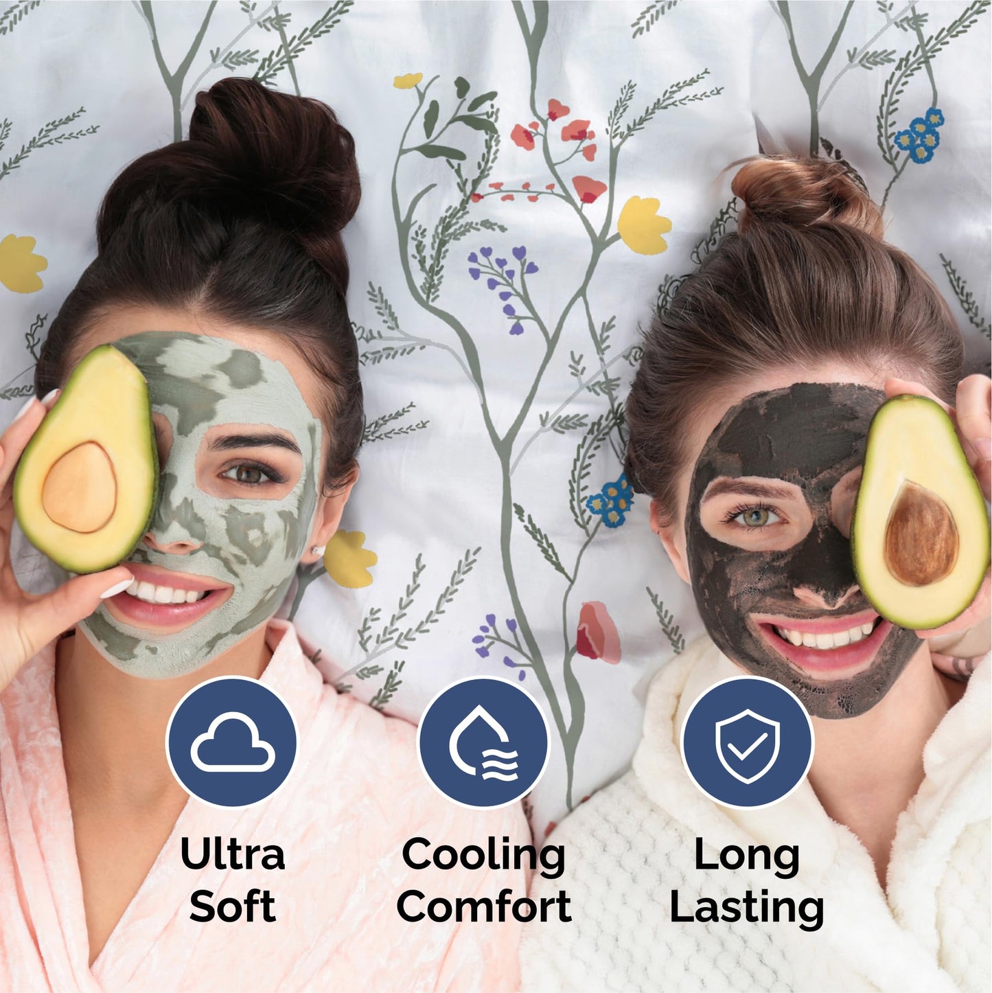 Floral Sheets - Boho Queen Bed Sheet Set - 1 Flat, 1 Fitted & 2 Pillowcases w/ Deep Pockets - Comfy, Wrinkle & Fade Free - Boho Botanical Bedding - Ultra-Soft, Breathable & Cooling - Queen Size Set