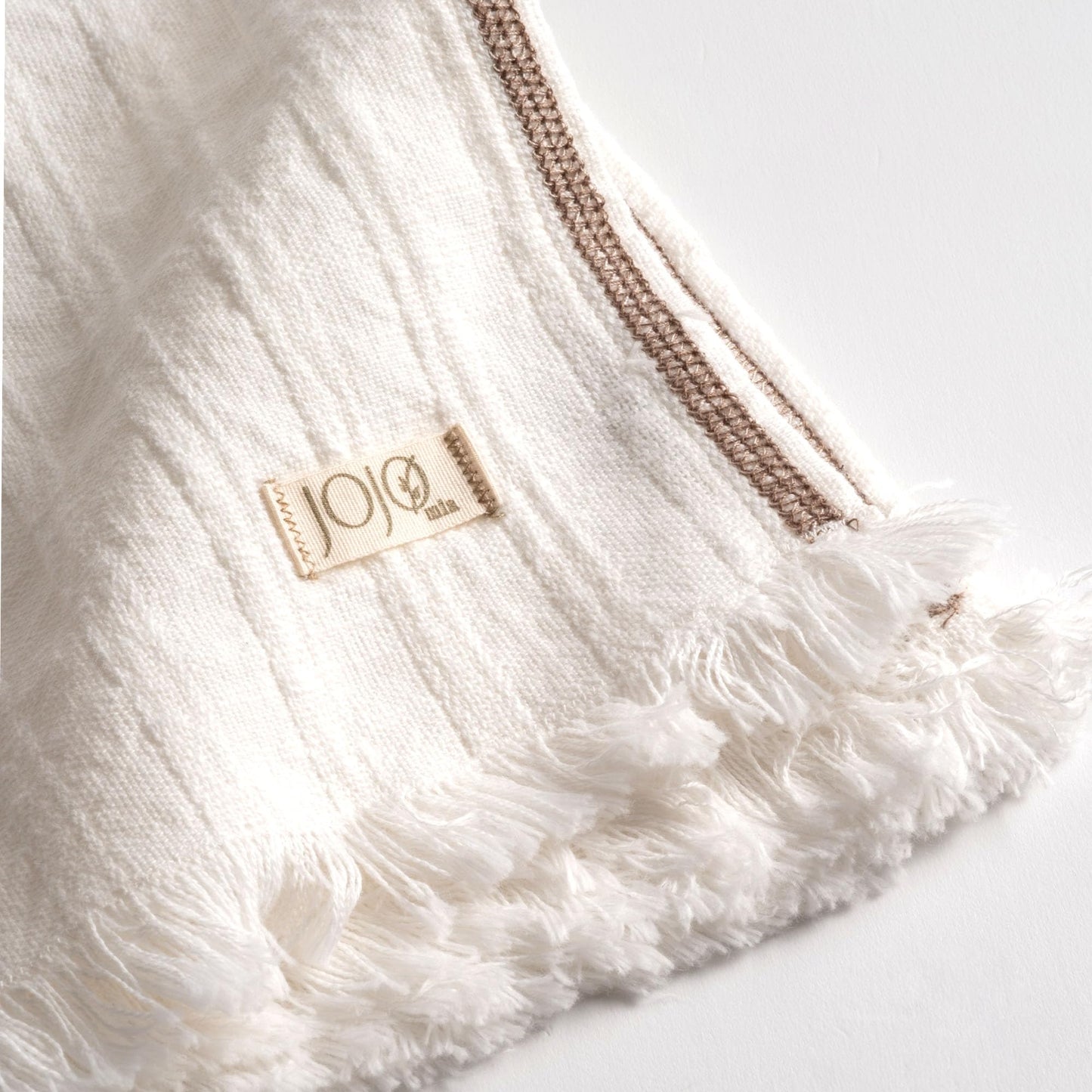Jojomia Frig Waffle Throw Blanket with Tassels - 50x66 Inch - 100% Turkish Cotton Tencel Breathable Blend Lightweight Blanket for Couch, Sofa, Bed