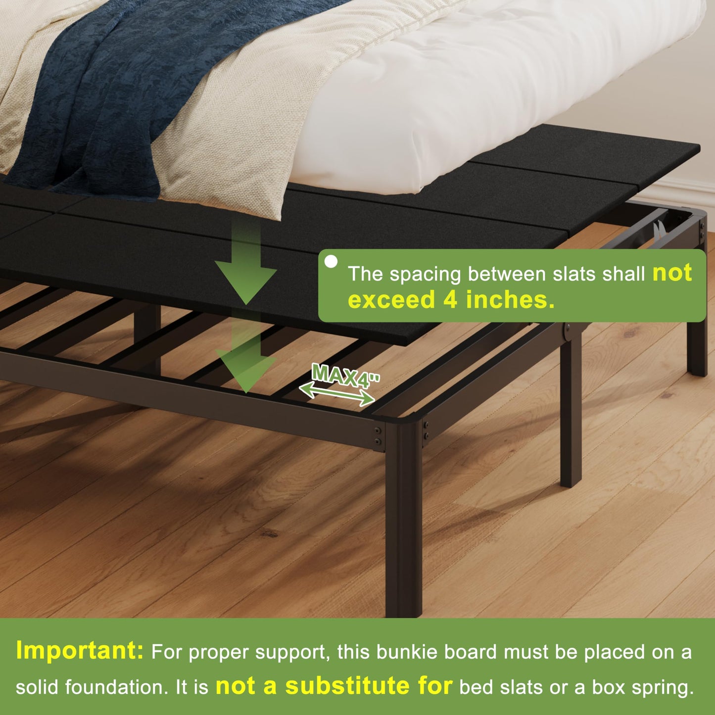 Yicensen Bunkie Board King, High Density King Size Bunkie Board, Bed Support, Moisture-Resistant, Anti-Slip, Breathable