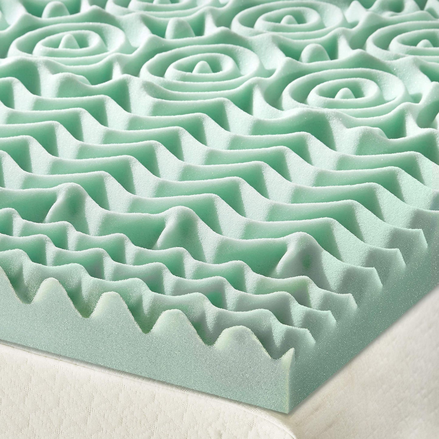Mellow 1.5 Inch 5-Zone Memory Foam Mattress Topper, Calming Aloe Infusion, Dorm Essentials, Queen