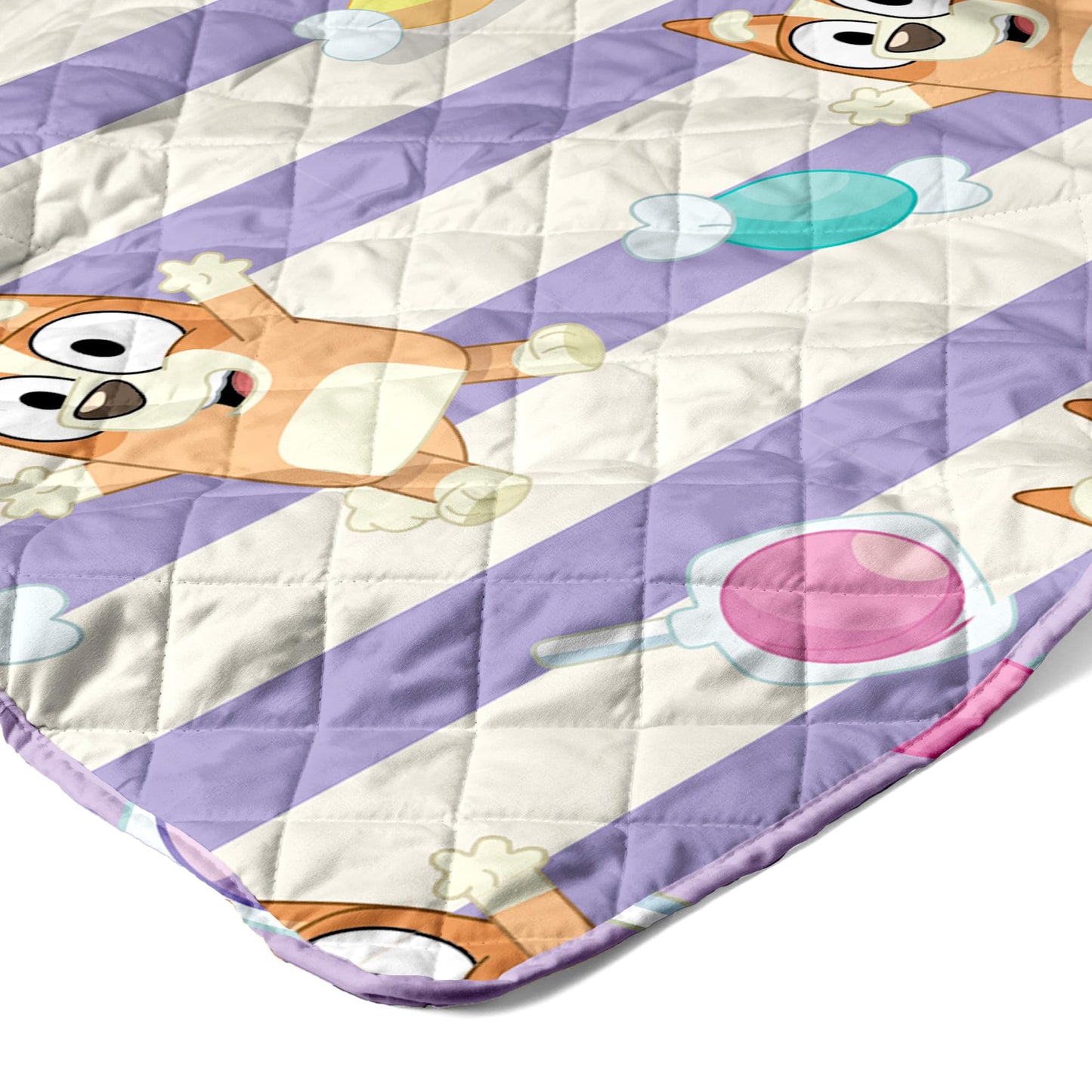 Northwest Bluey Bingo Candy Land Quilted Throw Blanket – Official Cartoon Throw Blanket Featuring Bluey, for Adults Boys Girls Bed, Couch, or Playroom, 60 x 80 Inches