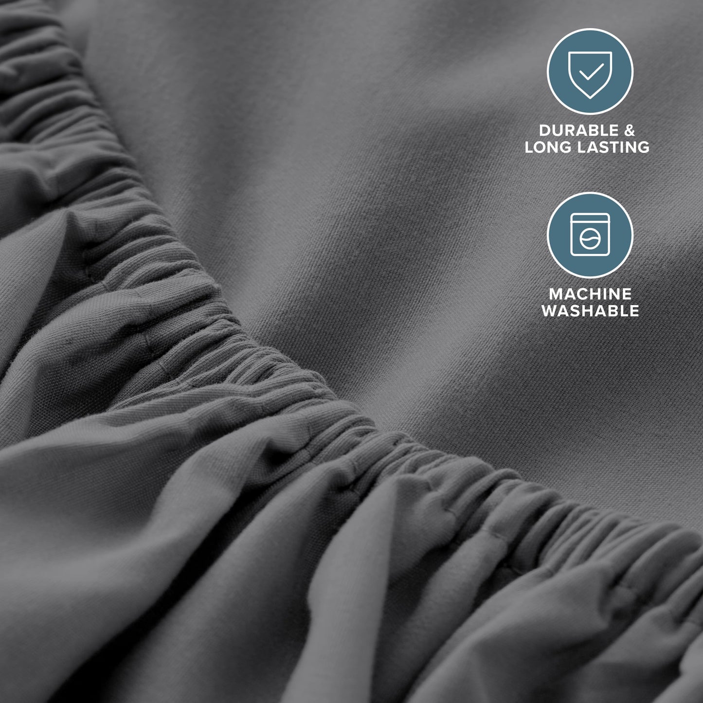 Bare Home 2-Pack Fitted Bottom Sheets Queen - Premium 1800 Ultra-Soft Wrinkle Resistant Microfiber - Deep Pocket (Queen, Grey)