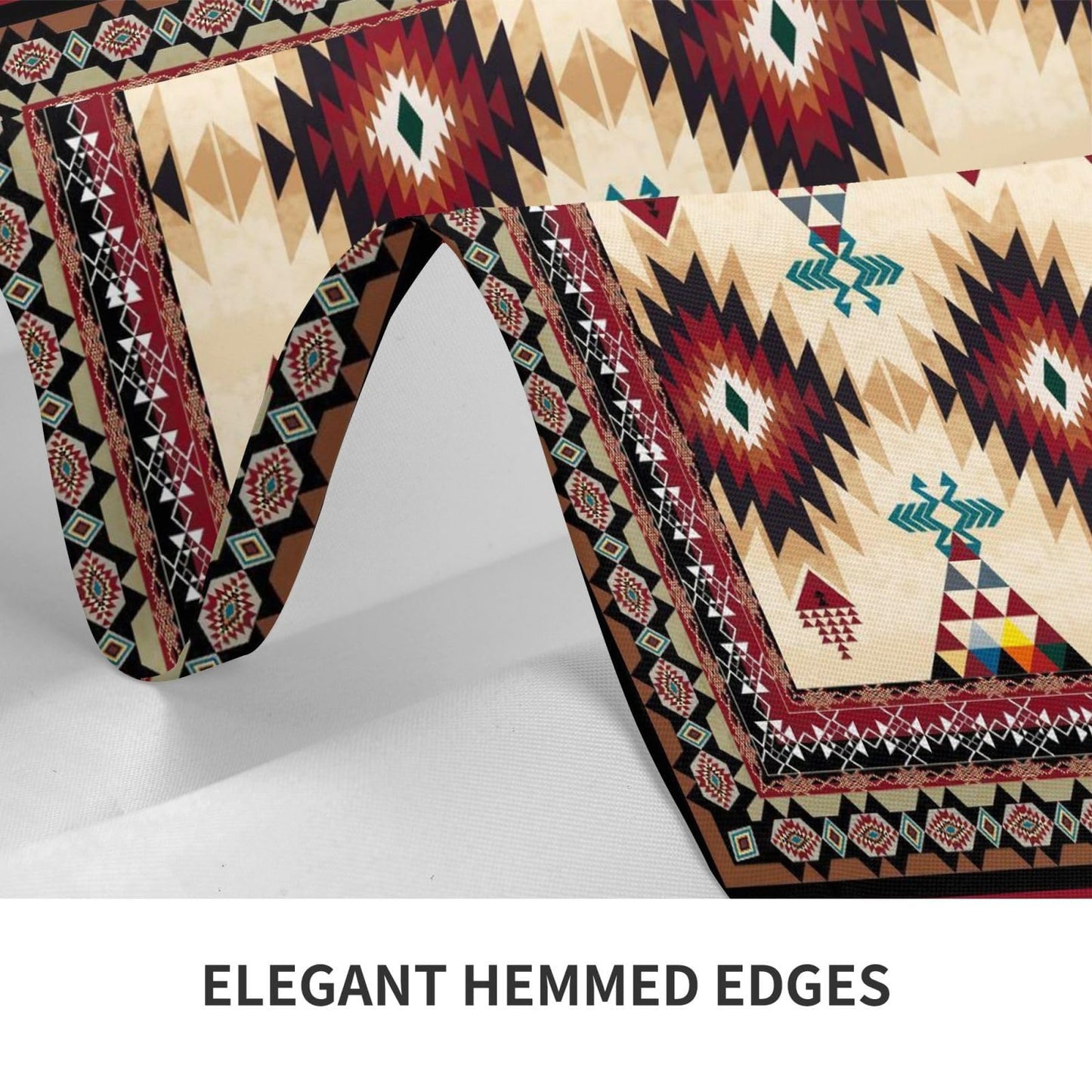 Southwestern Geometric Rectangle Tablecloth 54" x 72", Vibrant Tribal Polyester Waterproof Table Cover, Boho Ethnic Southwest for Dining Room Kitchen Party Indoor Outdoor, Gifts for Rustic Decor Lover
