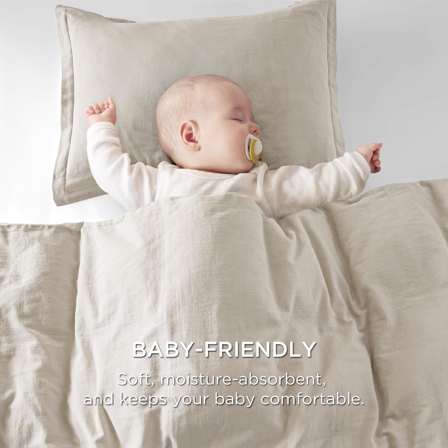 Bedsure 100% Muslin Cotton Duvet Cover King Size - Ultra-Soft Gauze Duvet Cover, PureWoven Breathable & Lightweight Bedding Set with Button Closure and Corner Ties (Linen, King, 104"x90")