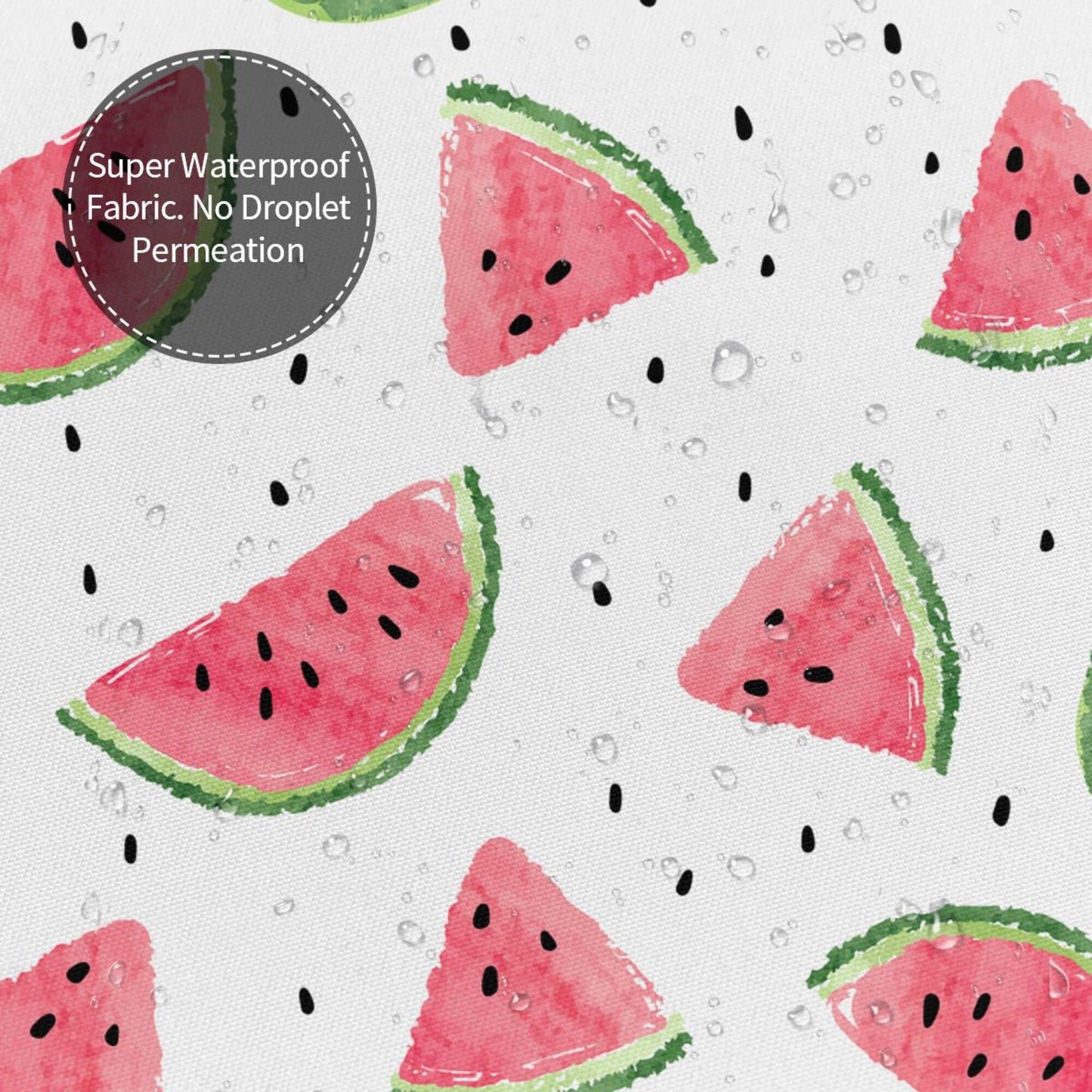Jagfhhs Watermelon Shower Curtain for Bathroom Summer Time Cartoon Fruit Watermelon Slices Polyester Fabric Waterproof Bath Curtain Shower Curtains Hooks Included 72x72 inch