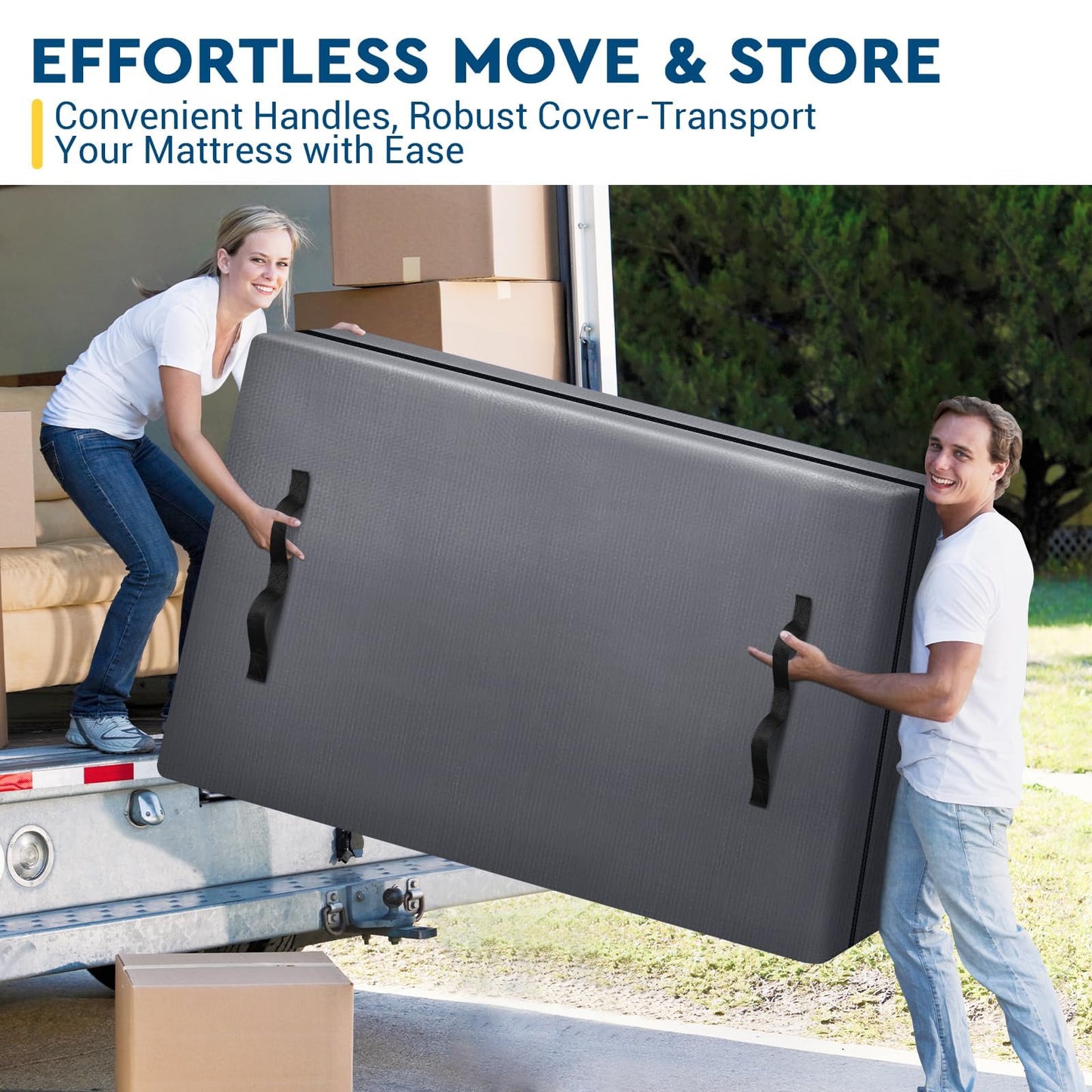 StorageRight Mattress Bags for Moving, Queen Size - Extra Thick Mattress Cover for Moving with Handles and Zipper, Heavy Duty Queen Mattress Bags for Storage, Reusable Mattress Storage Bag, Moving Bag