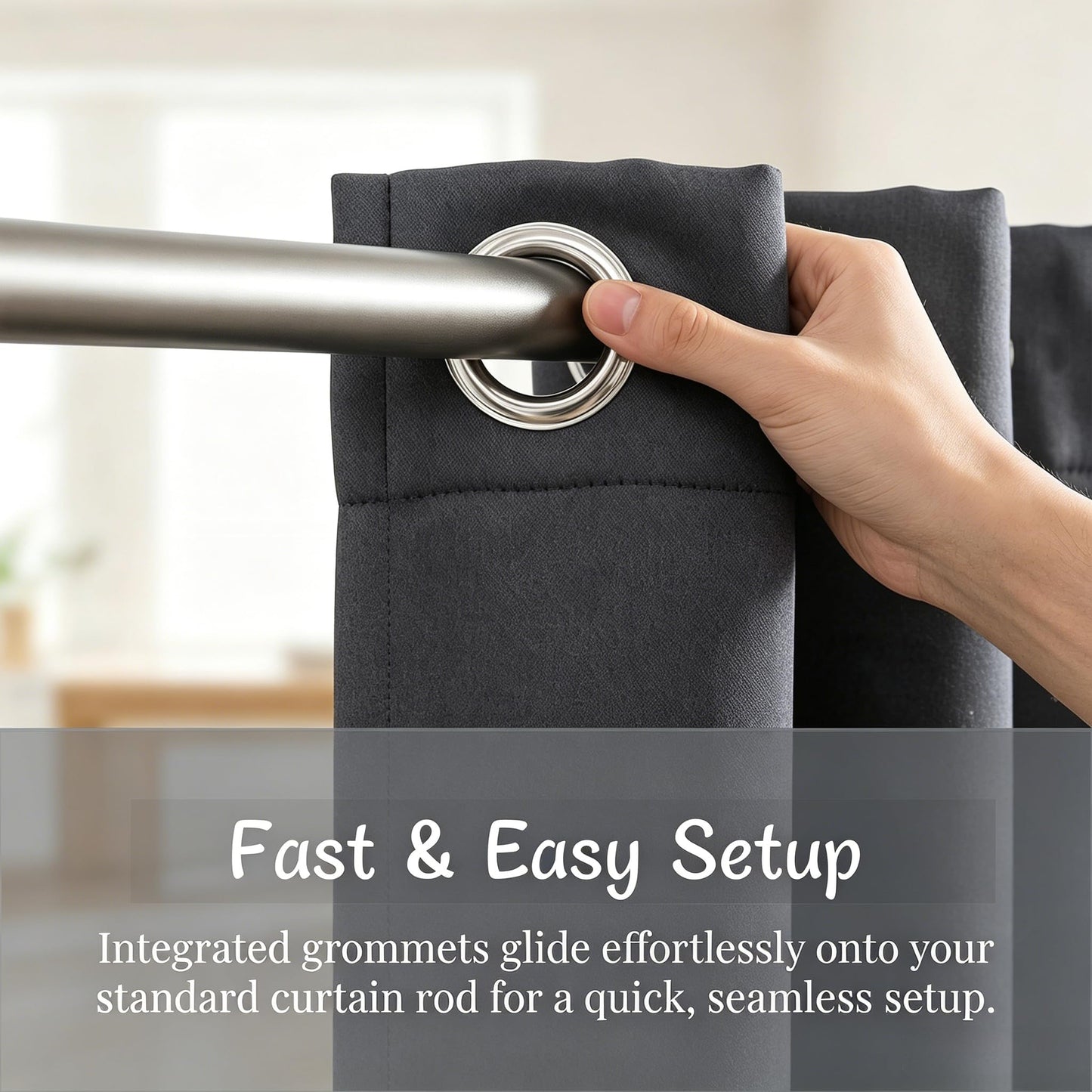 Kinryb Grey Star Cut-Out Blackout Curtains Kids Curtain Mix and Match Curtain for Nursery Grommet Top Small Curtains Thermal Insulated Drape for Bedroom 42" W x 45" L Grey 2 Panels 2 Tiebacks