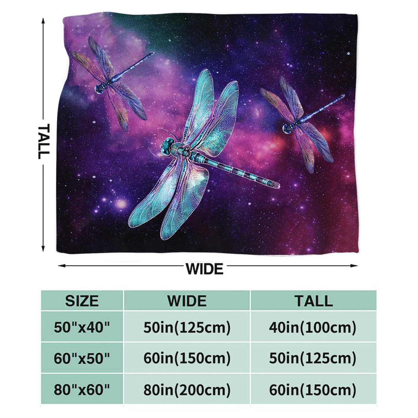 Baegopa Dragonfly Blanket Gifts for Girls Boys Dragonfly Lovers Throw Blankets Cozy Plush Fleece Flannel Fuzzy for Women Men Decor 50"X40"
