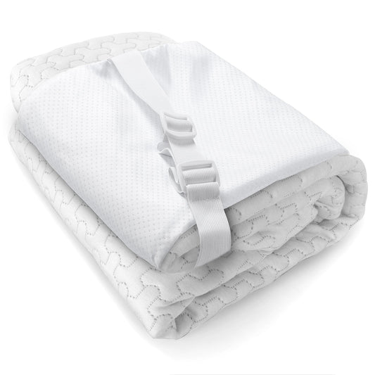 Slumbrae Bamboo Viscose Mattress Topper Cover, Breathable & Cooling Protector with Full Zipper Encasement, Non-Slip Bottom & Adjustable Straps, NOT Waterproof Cover ONLY, Fits 3 inch Twin Toppers