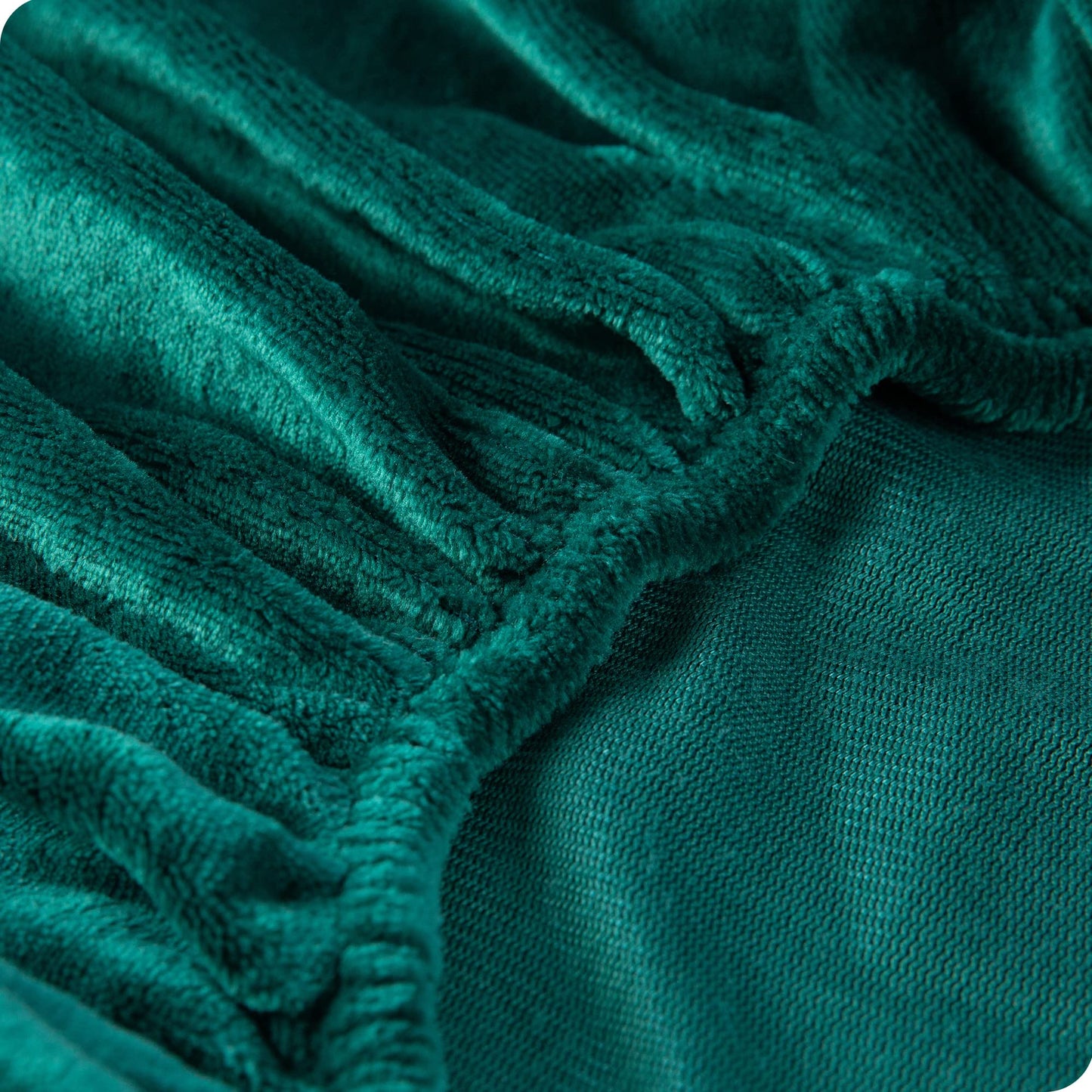 Micro Fleece Sheets Set Queen Size – No Pilling and Extra Soft Bed Sheets Set – Velvet Plush and Cozy Warmth Sheets with Deep Pocket for All Season & Chritmas (Queen, Green Color,4 Piece)