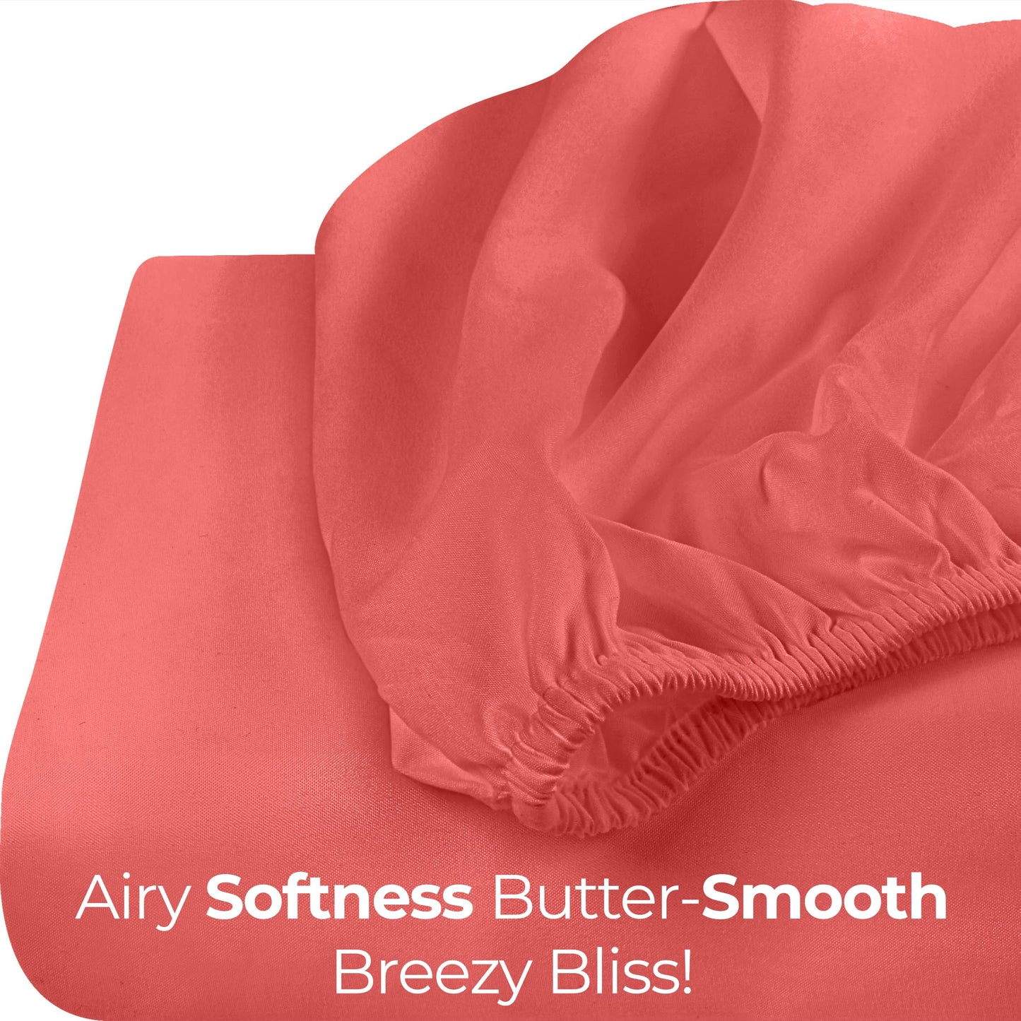 Utopia Bedding Full Fitted Sheet - Bottom Sheet - Deep Pocket - Soft Microfiber -Shrinkage and Fade Resistant-Easy Care -1 Fitted Sheet Only (Coral)