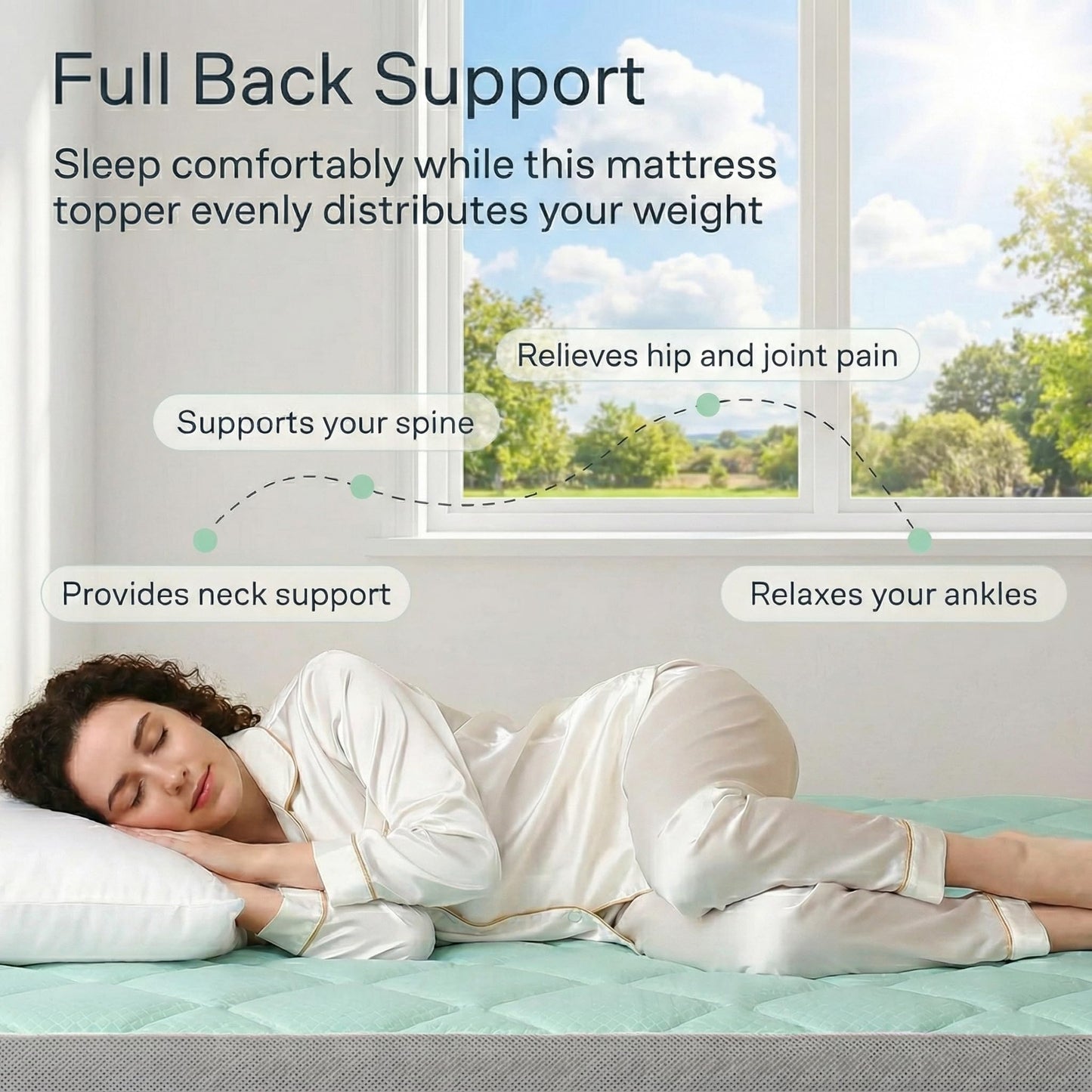 Novilla 3 Inch Dual Layer Memory Foam Mattress Topper, 2 Inch Gel Memory Foam and 1 Inch Cooling Down-Alternative Mattress Pad Cover for Back Pain, Breathable & Certi-Safe, King