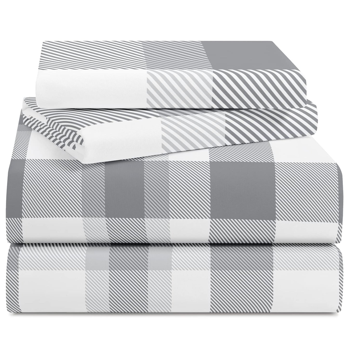 YIYEA Twin Sheets Set, Premium Double Brushed Microfiber Bed Sheet Set for All Season, Soft Breathable, 16" Deep Pocket, Shrinkage and Fade Resistant, 3PC, Twin