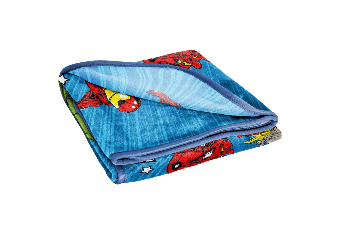 Jay Franco Kids Plush Throw Blanket – Soft & Cozy Fleece Throw for Bedroom & Couch Décor, Official Licensed Product, Blue - Avengers, 46x60 - Throw Blanket