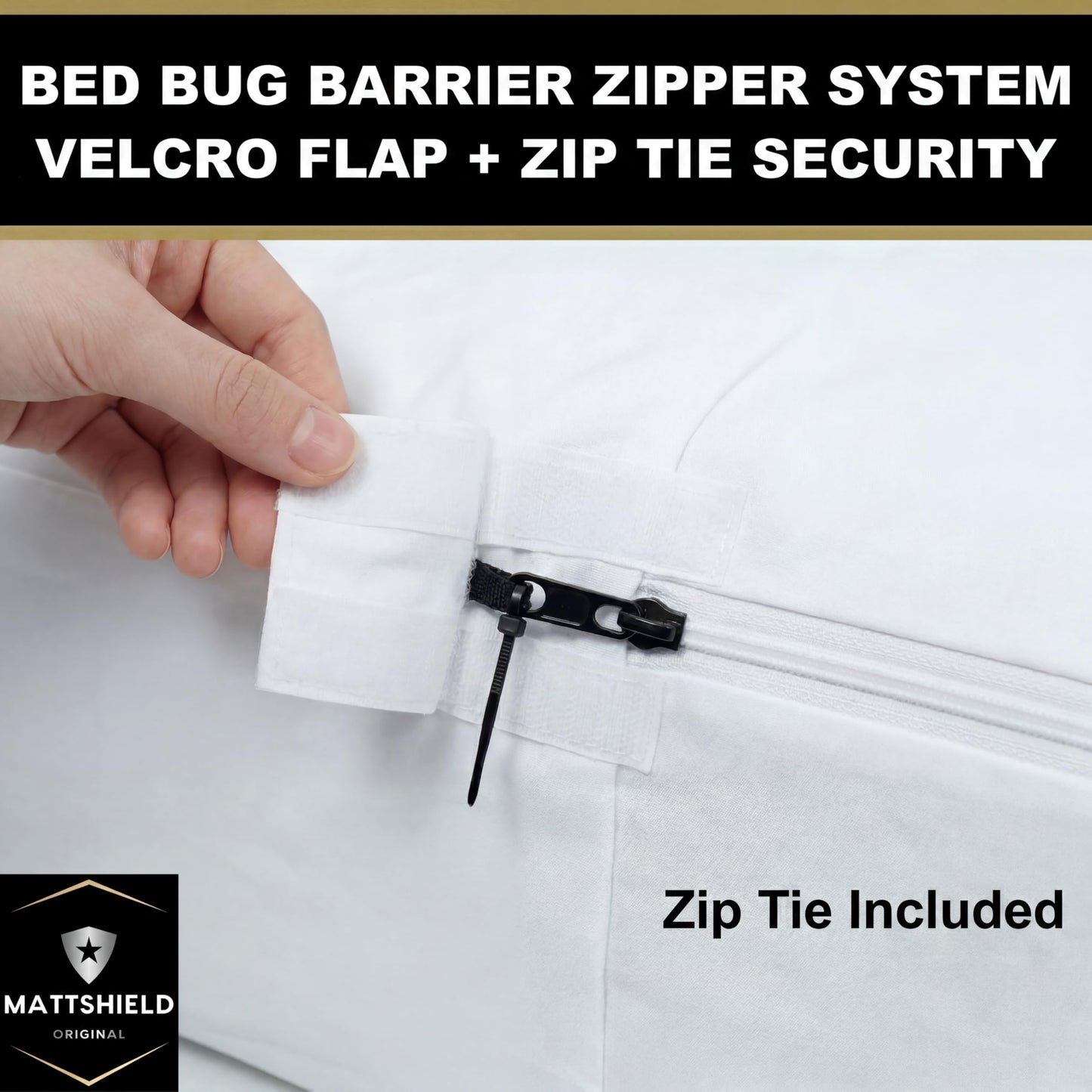 MATTSHIELD Ultimate 3-Piece Kit - Bed Bug-Proof Mattress Cover Twin XL - 100% Cotton Top + 2 Pillow Protectors with Zipper - 6 Sided Waterproof Encasement, Total Defense Kit